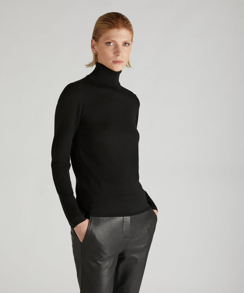 SLOWEAR Certified Flexwool slim fit neck sweater outlook