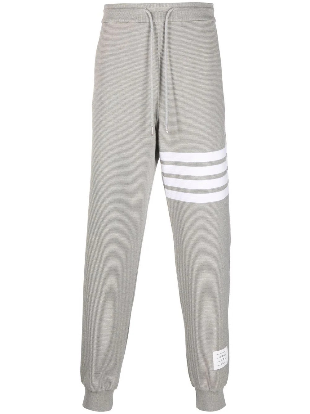 Ottoman rib 4-Bar stripe track pants - 1