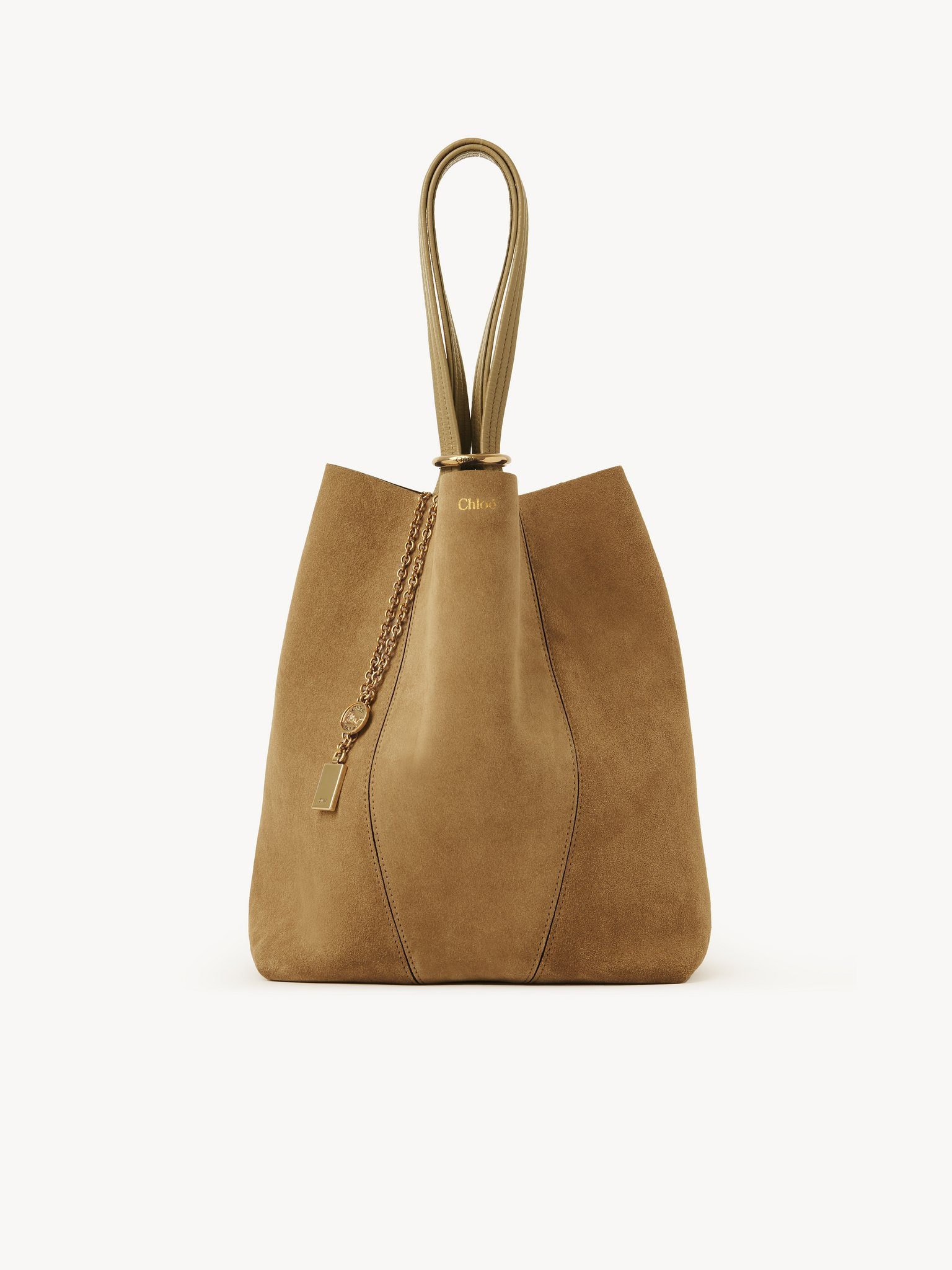 CHLOÉ SPIN TOTE BAG IN SUEDE LEATHER - 2