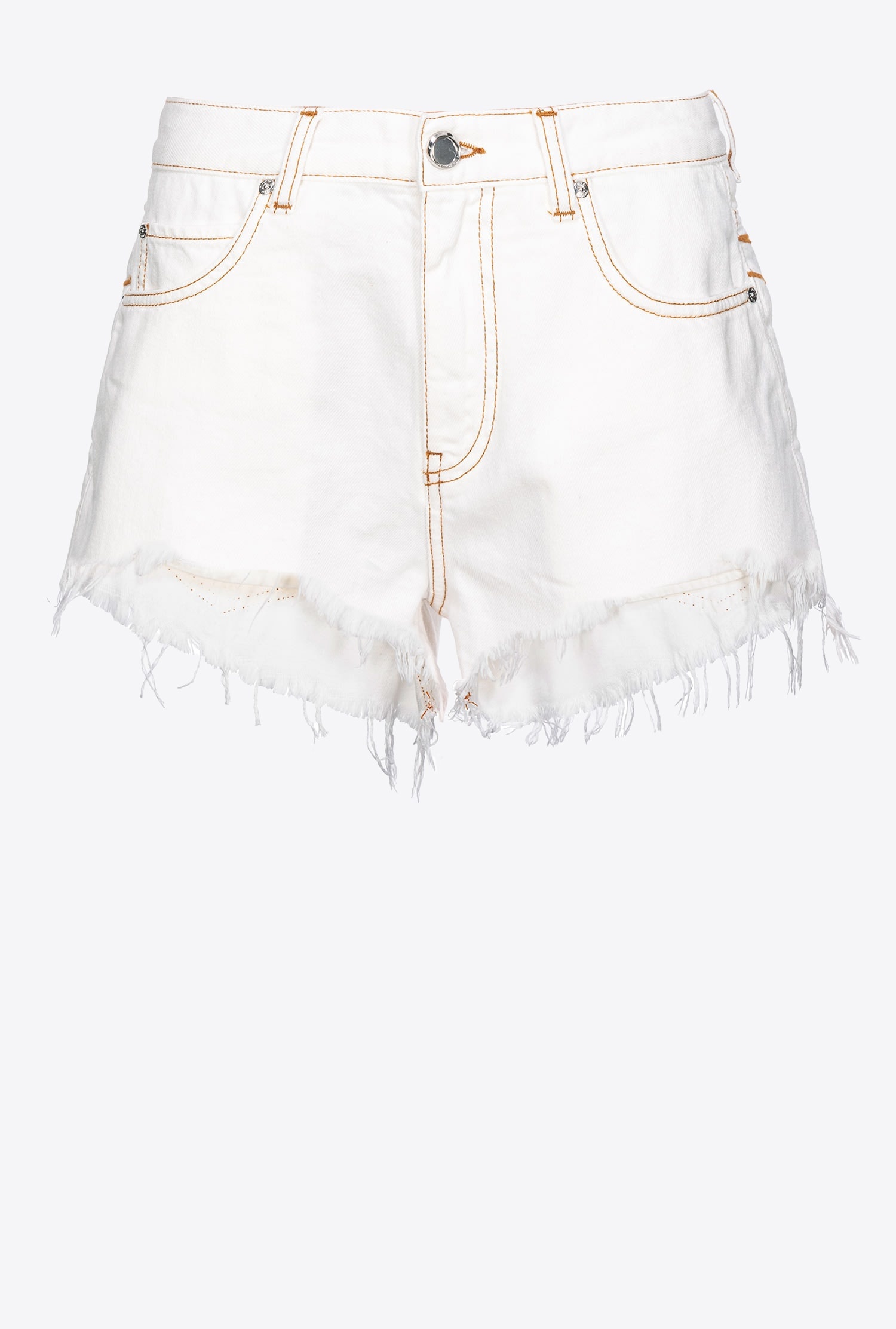 FRINGED SHORTS WITH EMBROIDERY ON THE BACK - 1