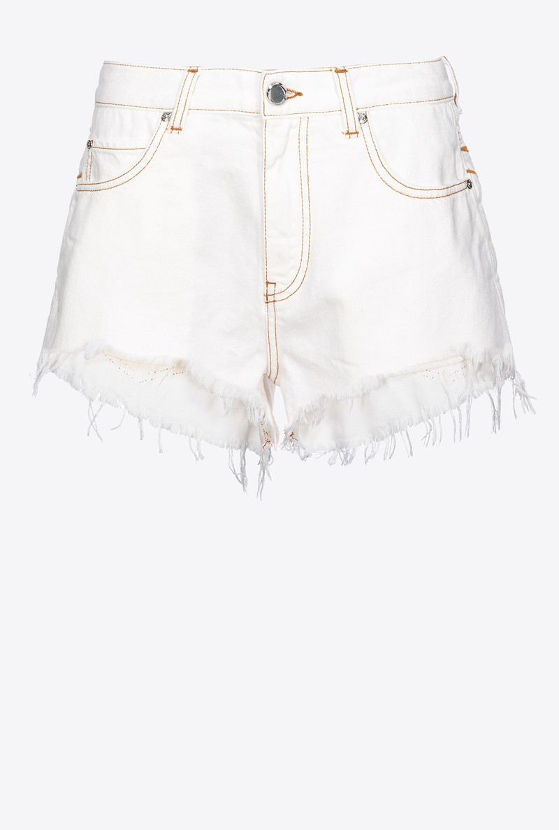 FRINGED SHORTS WITH EMBROIDERY ON THE BACK 1