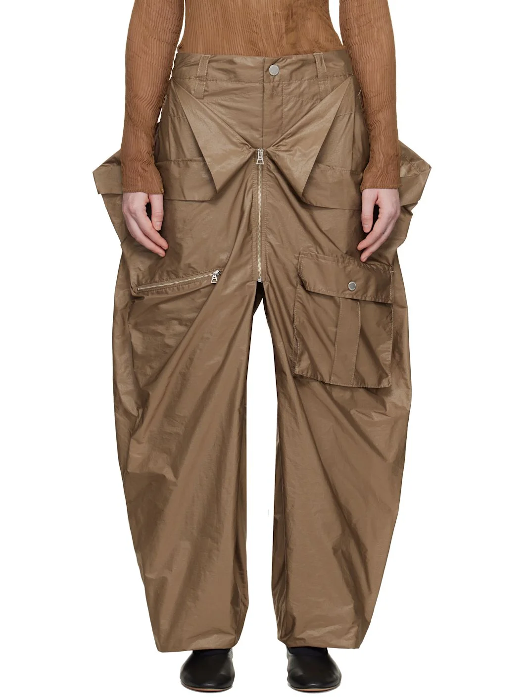 Beige Aerial Steel Cargo Pants - 1