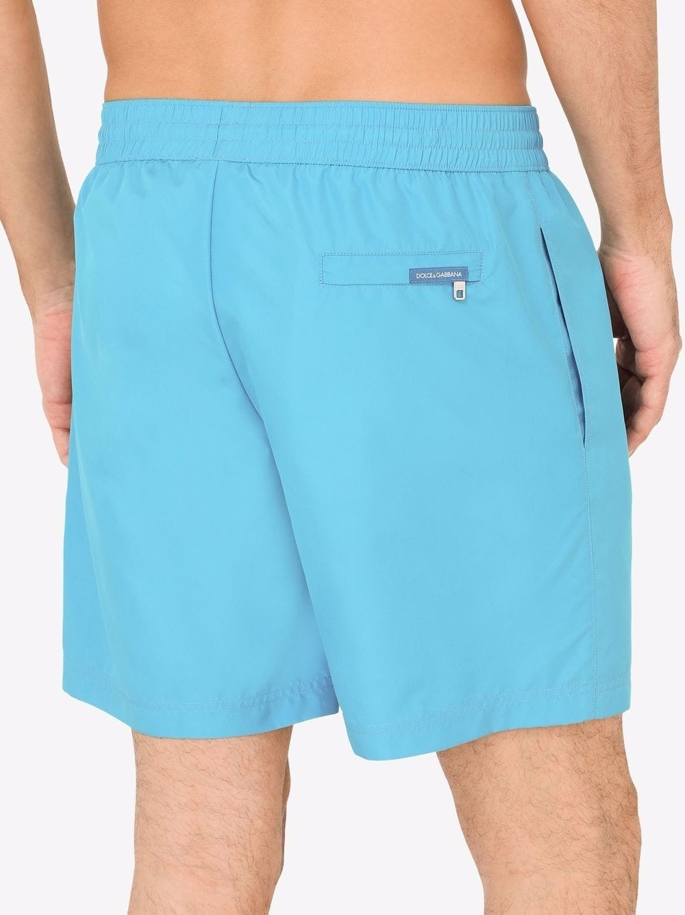 logo-plaque mid-length swim shorts - 3