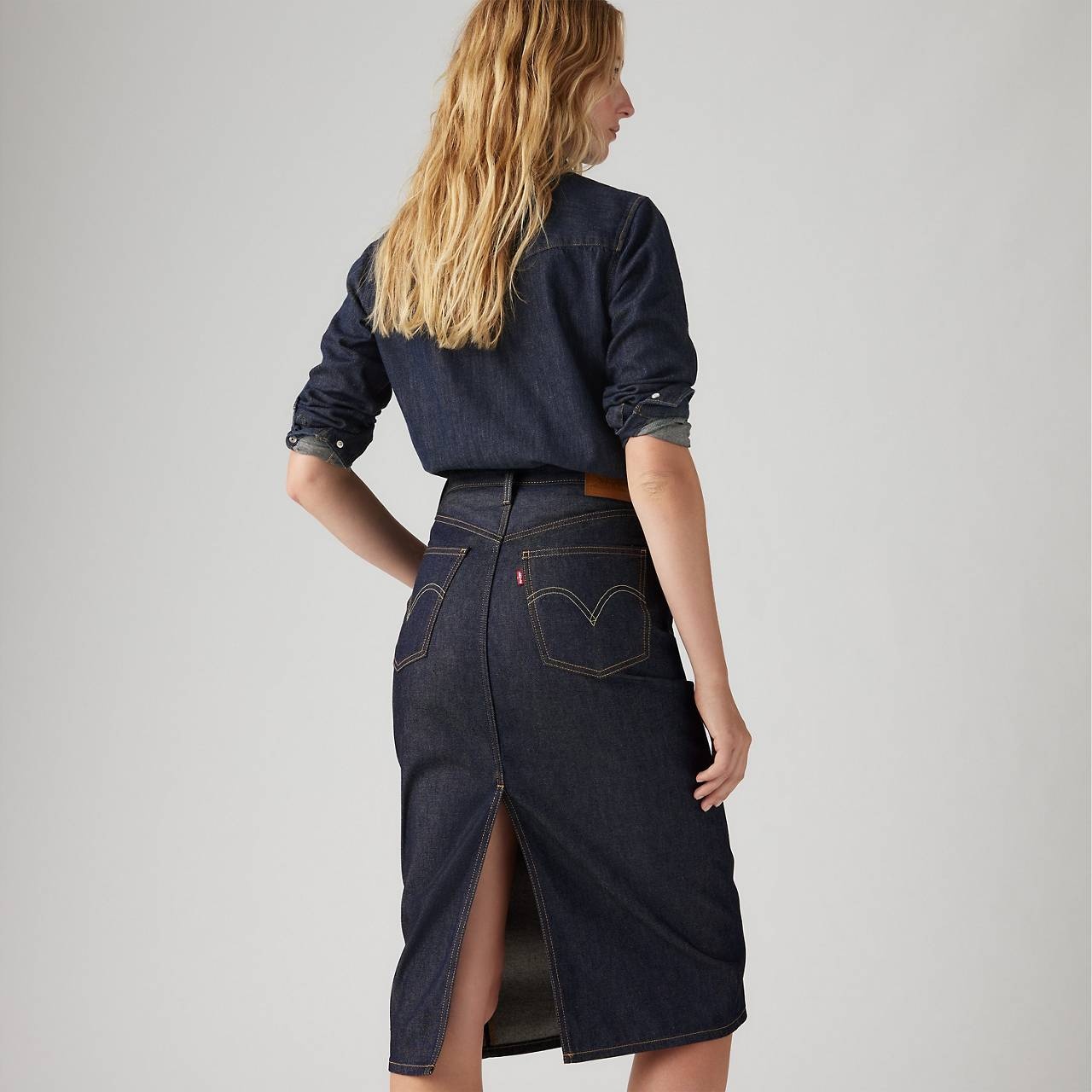 HIGH RISE SLIT SKIRT - 4