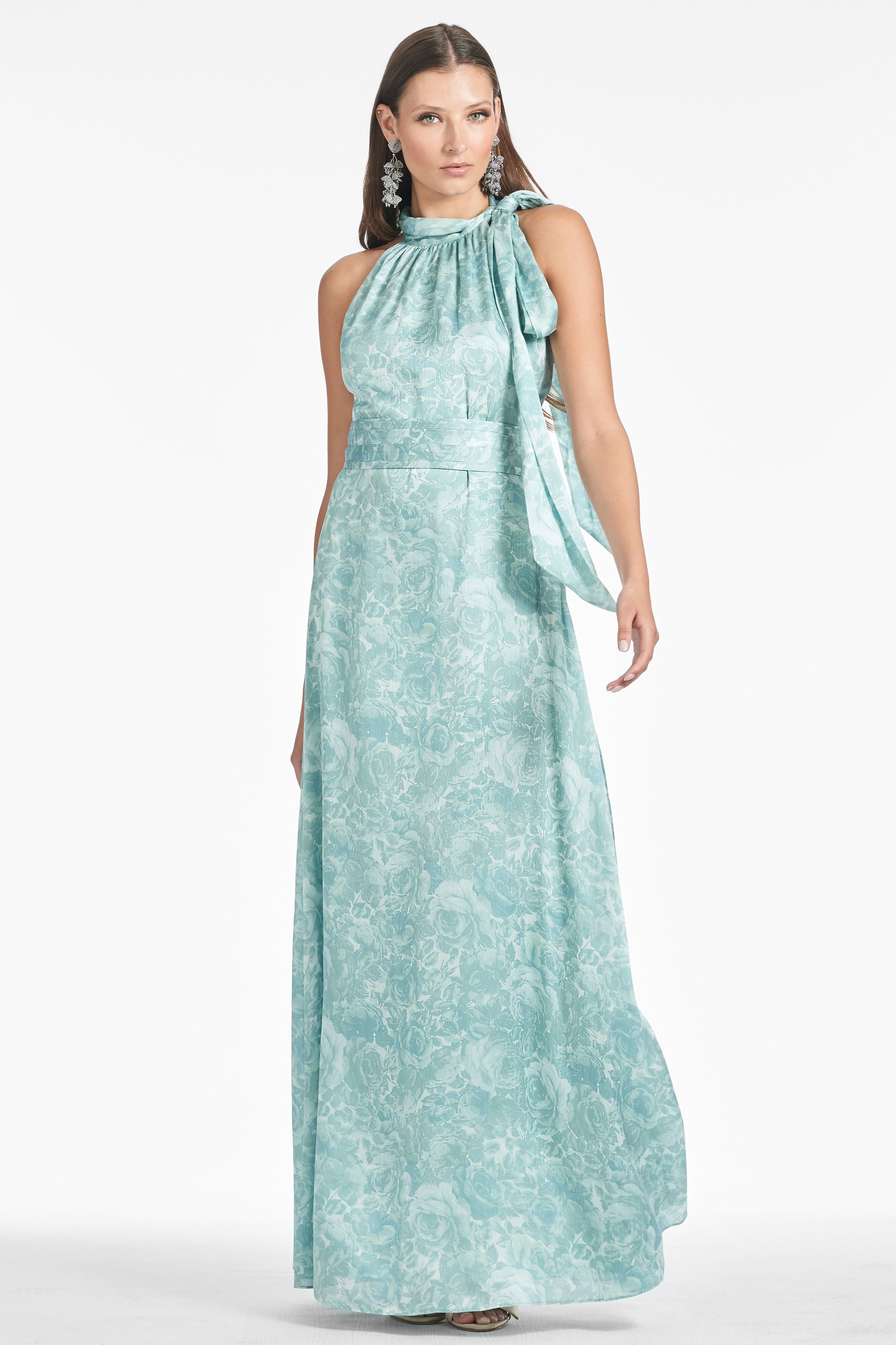 Kayla Gown - Sage Painted Floral - 2