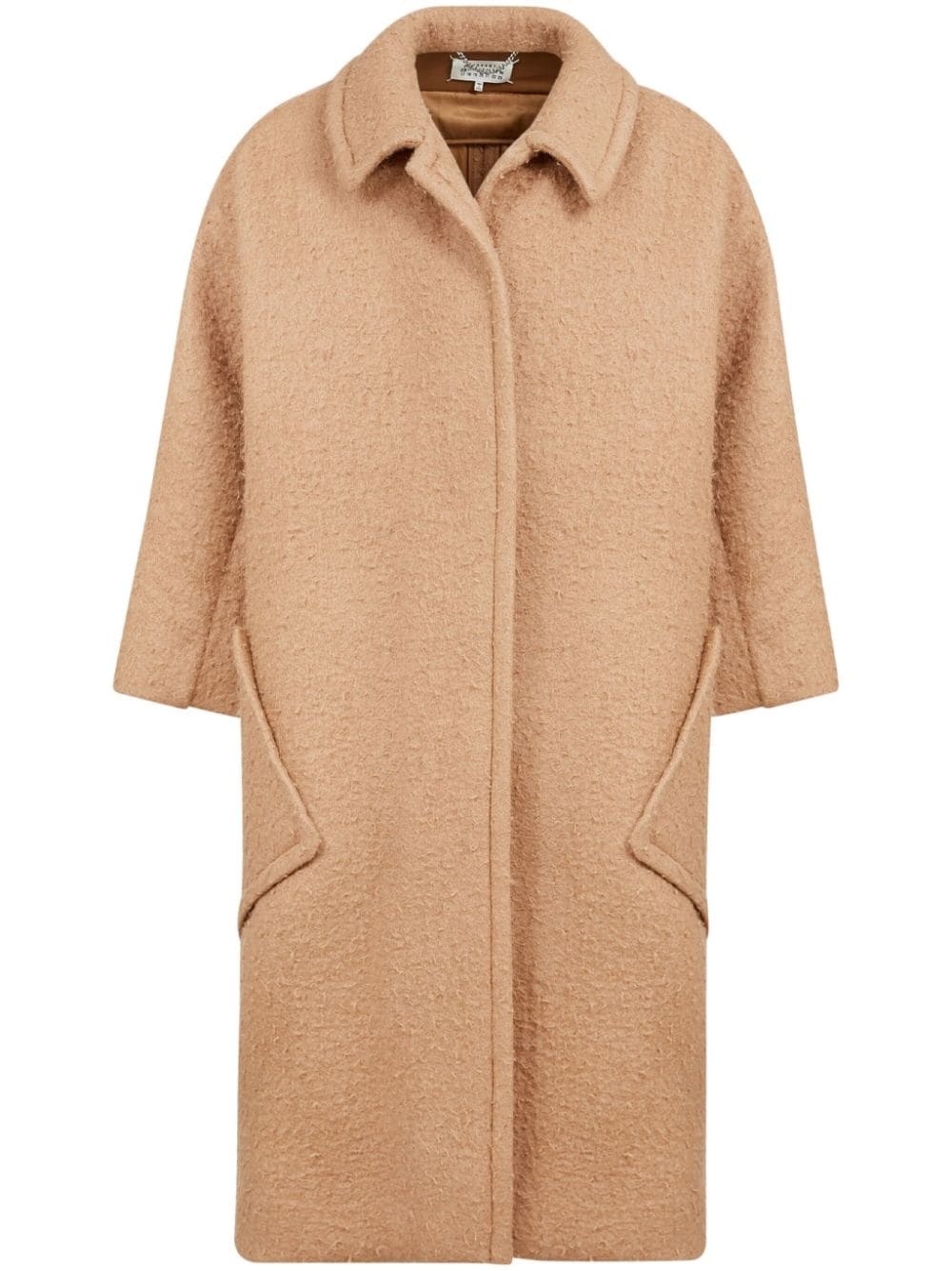 oversized effect bouclé mohair coat - 1