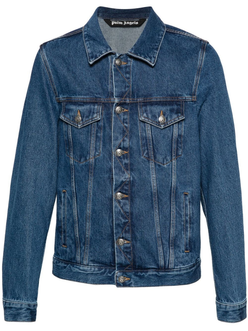 돋을새김된 모노그램 denim 재킷 1