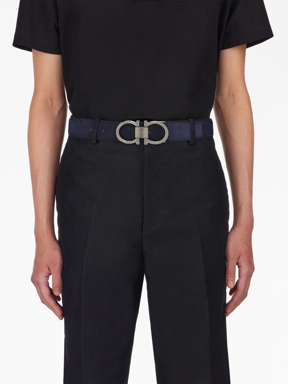 Gancini leather belt - 4