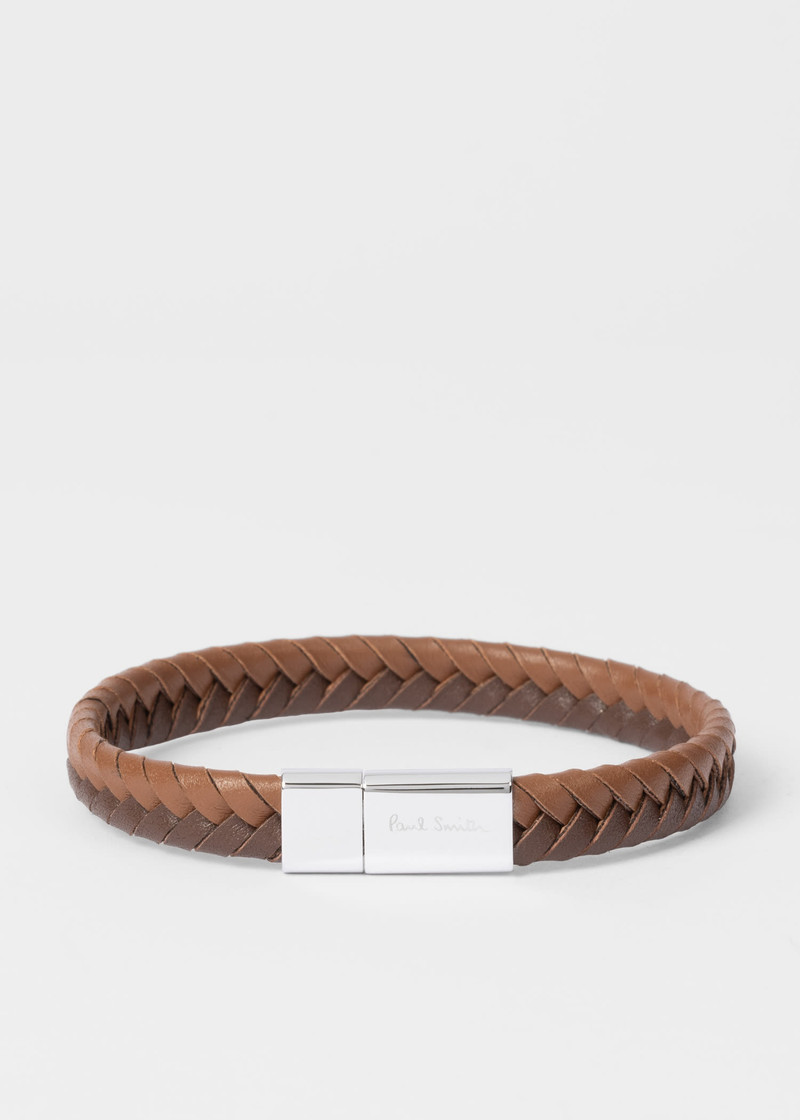 Paul Smith Two-Tone Braided Leather Bracelet outlook