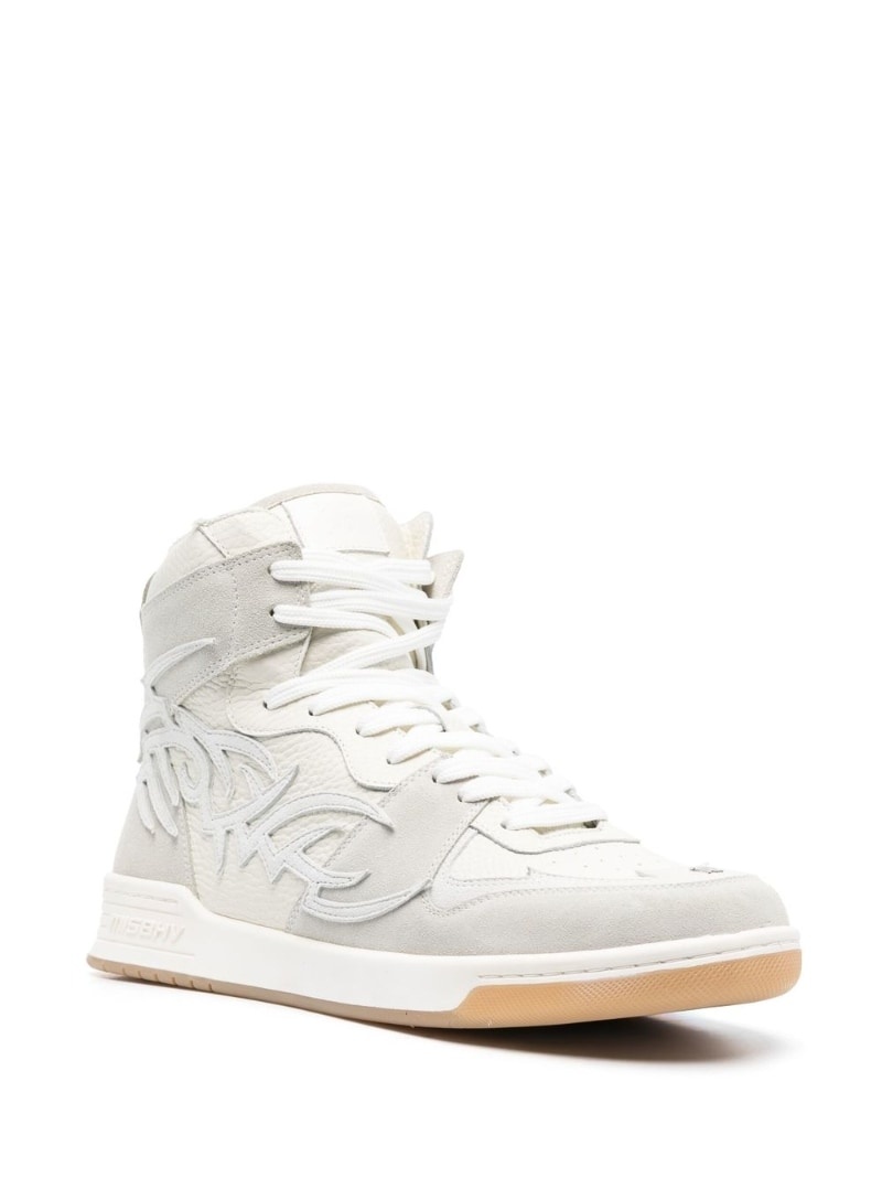 appliqué logo hi-top sneakers - 4