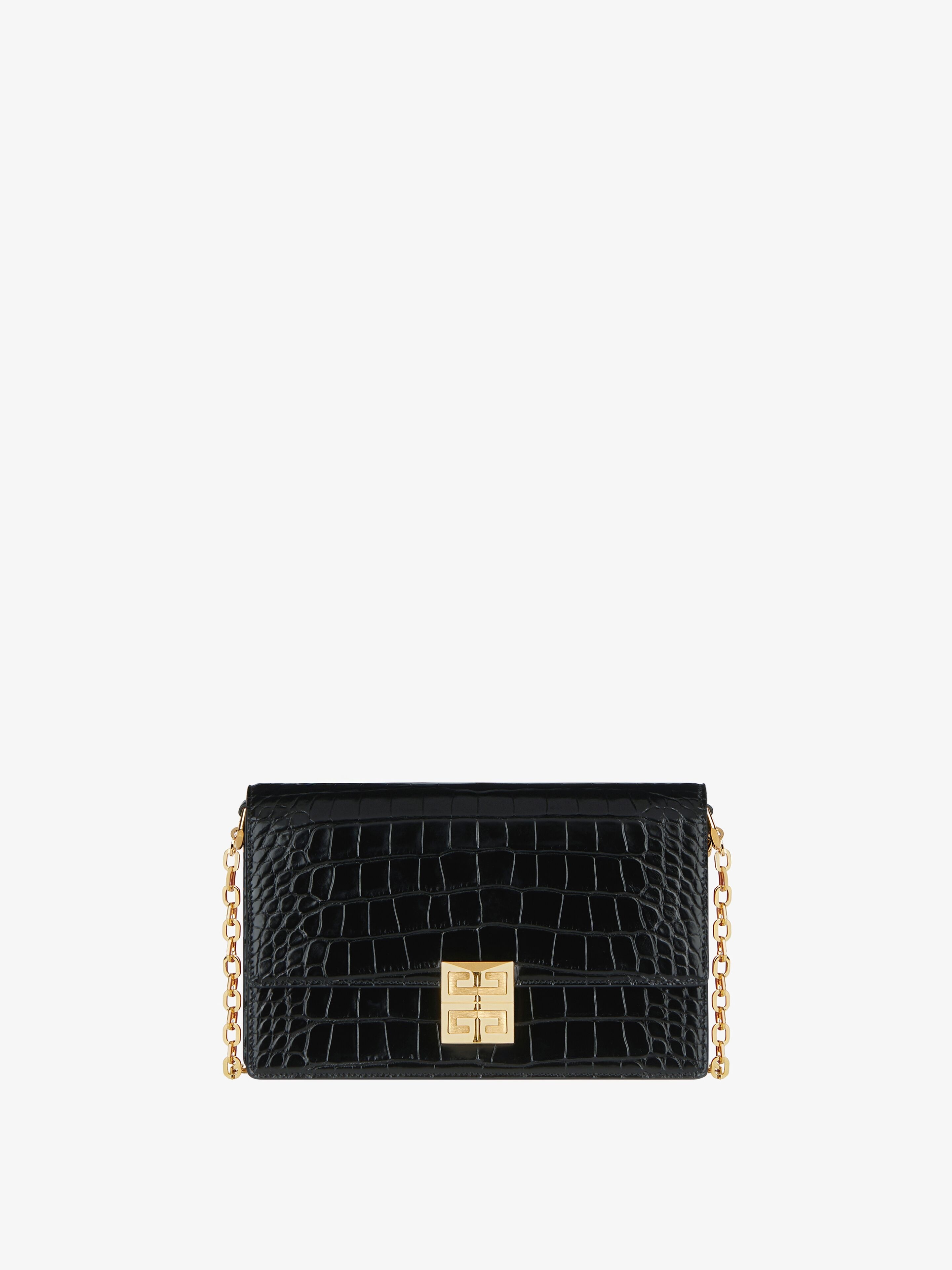 MEDIUM 4G BAG IN ALLIGATOR WITH CHAIN - 1