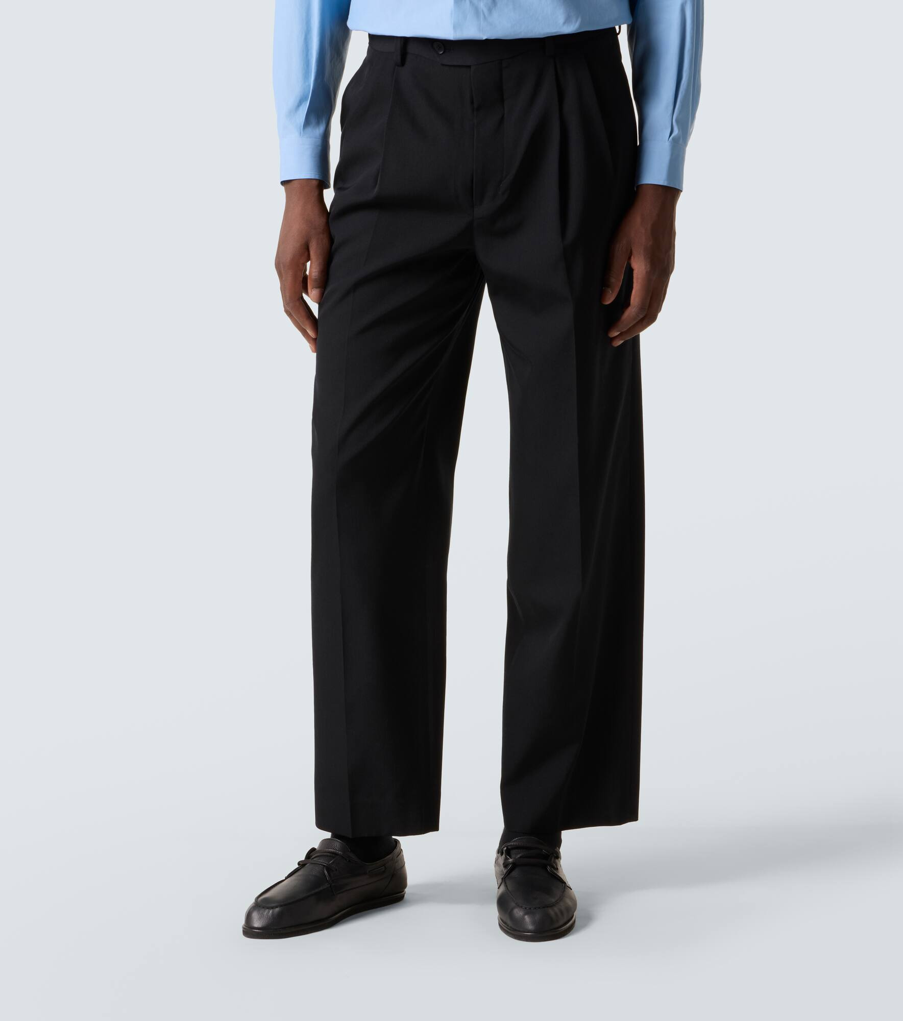 Wool gabardine suit pants - 3