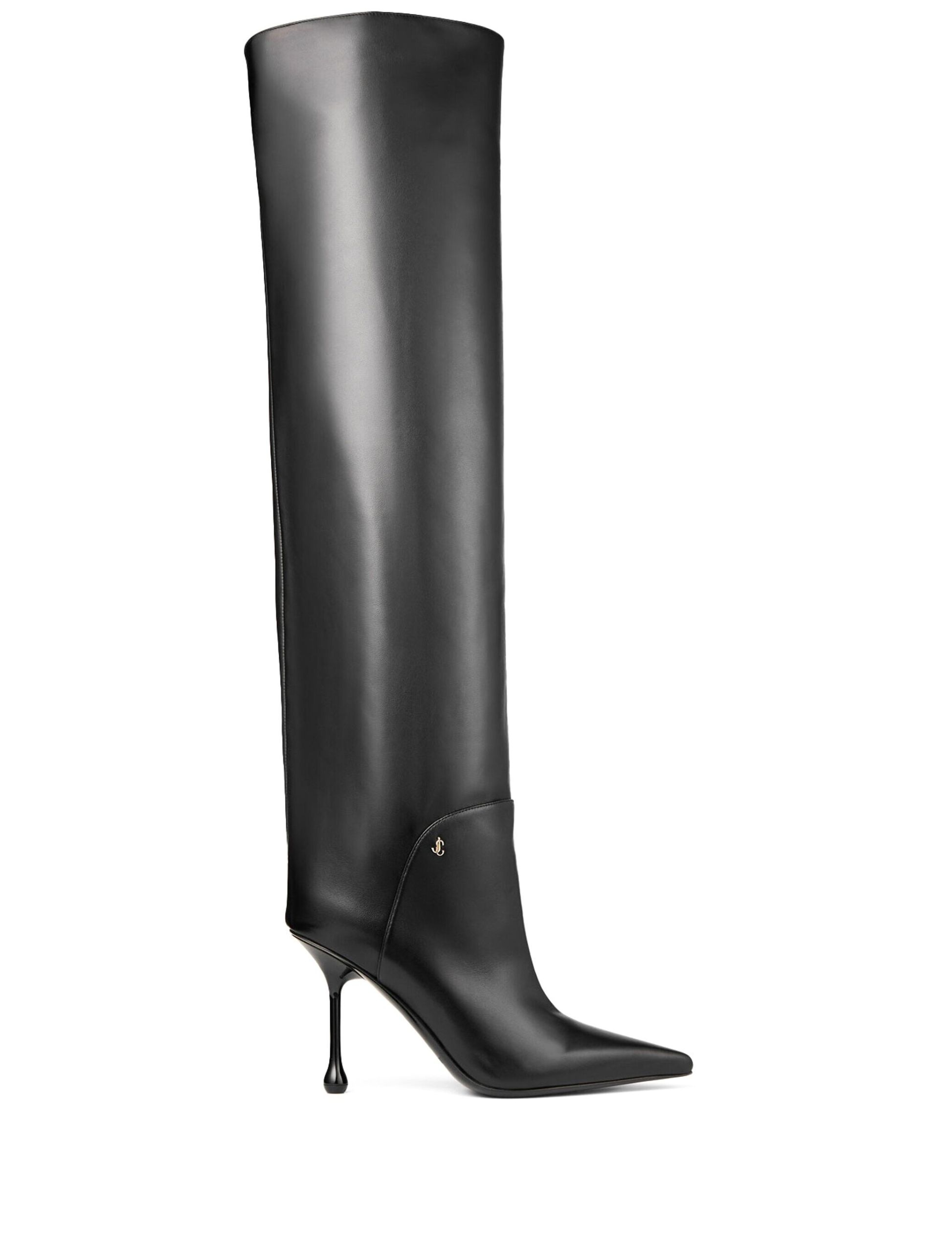 Black Cycas 95 Leather Knee-High Boots - 1