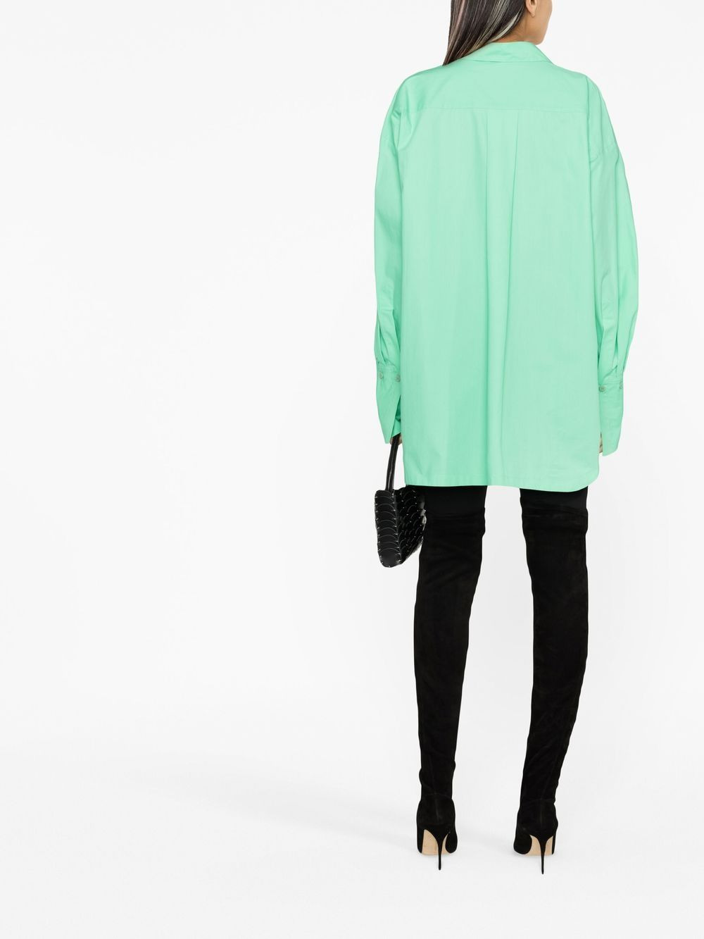 asymmetric cotton shirt - 4