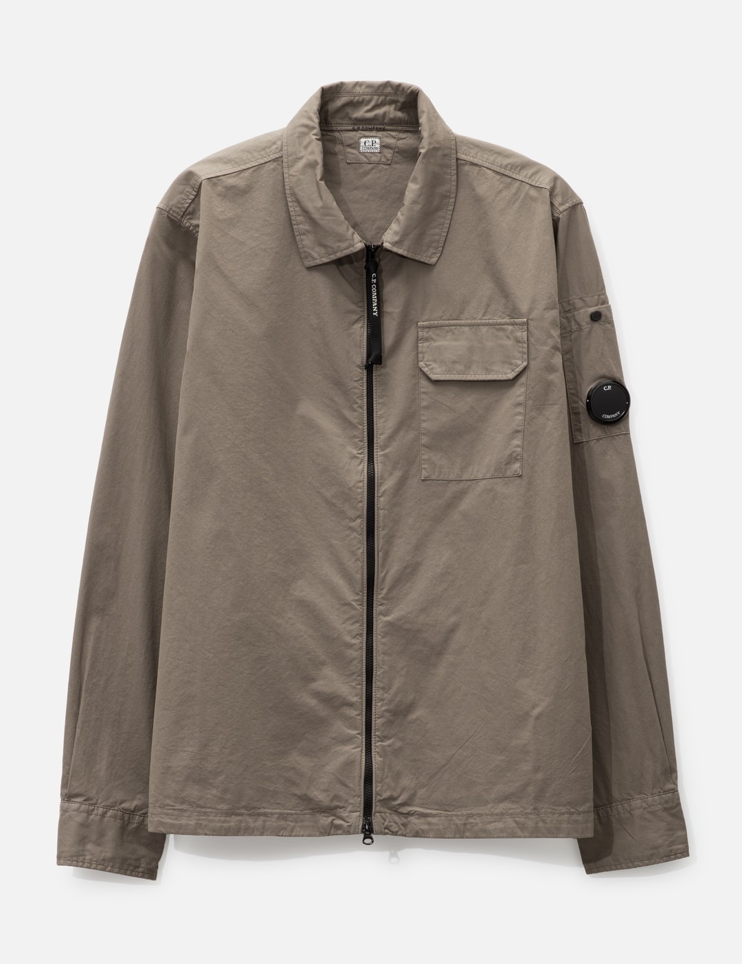 ORGANIC GABARDINE ZIPPED OVERSHIRT - 1