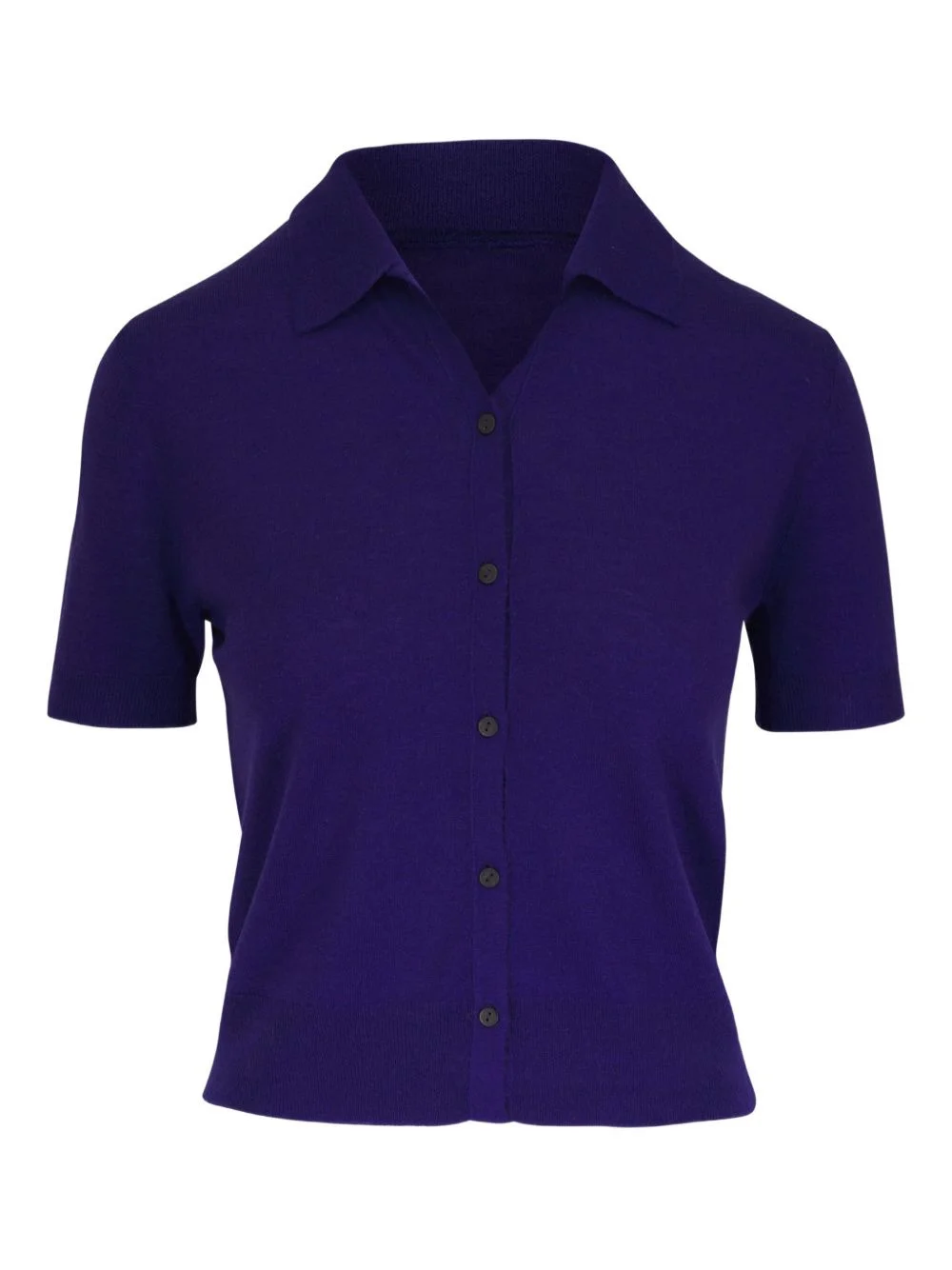 button-down short-sleeve top - 1