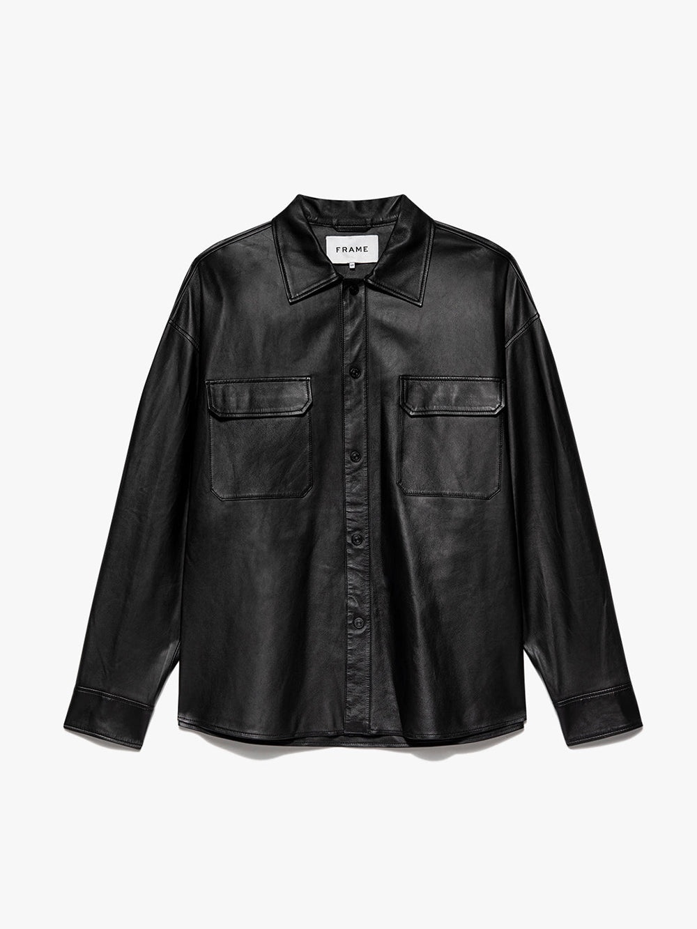 Leather Shirt in Noir - 1