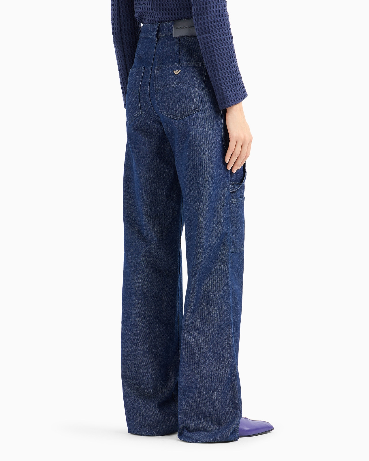 J3D mid-rise, straight-leg, 11 oz denim cargo jeans - 3