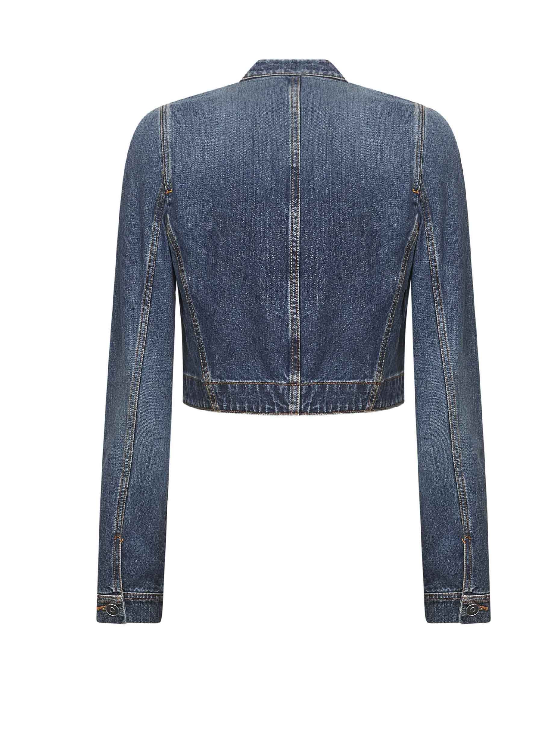 Short blue denim jacket - 2