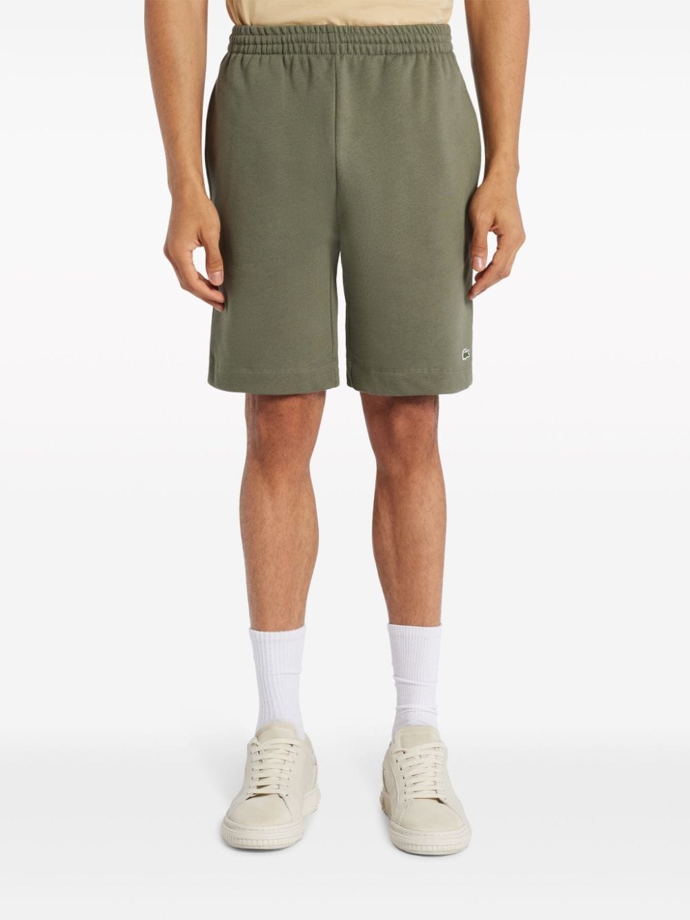 logo-patch cotton-blend track shorts - 3
