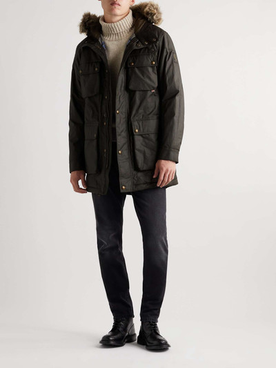 Belstaff Pathmaster Logo-Appliquéd Faux Fur-Trimmed Padded Waxed-Cotton Parka outlook