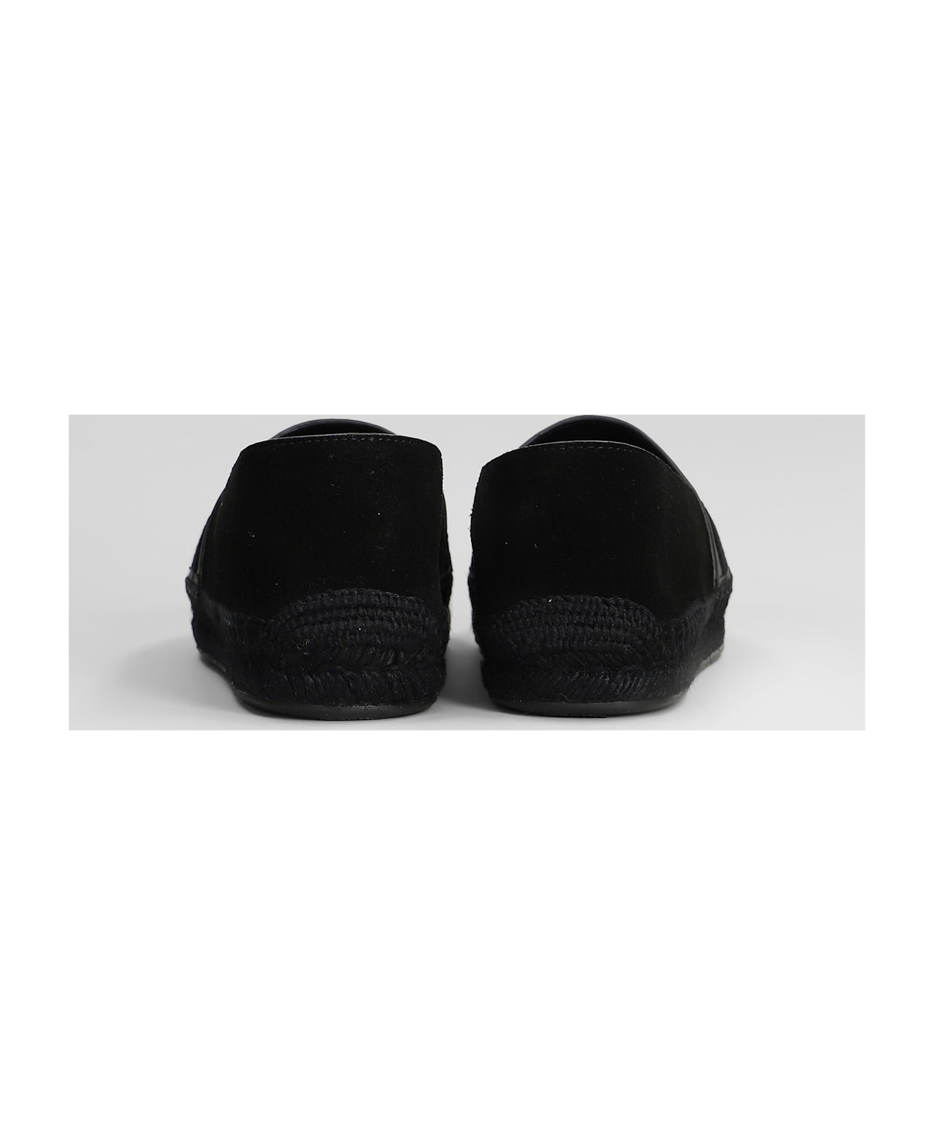 Alfarica Flat Espadrilles In Black Leather - 4
