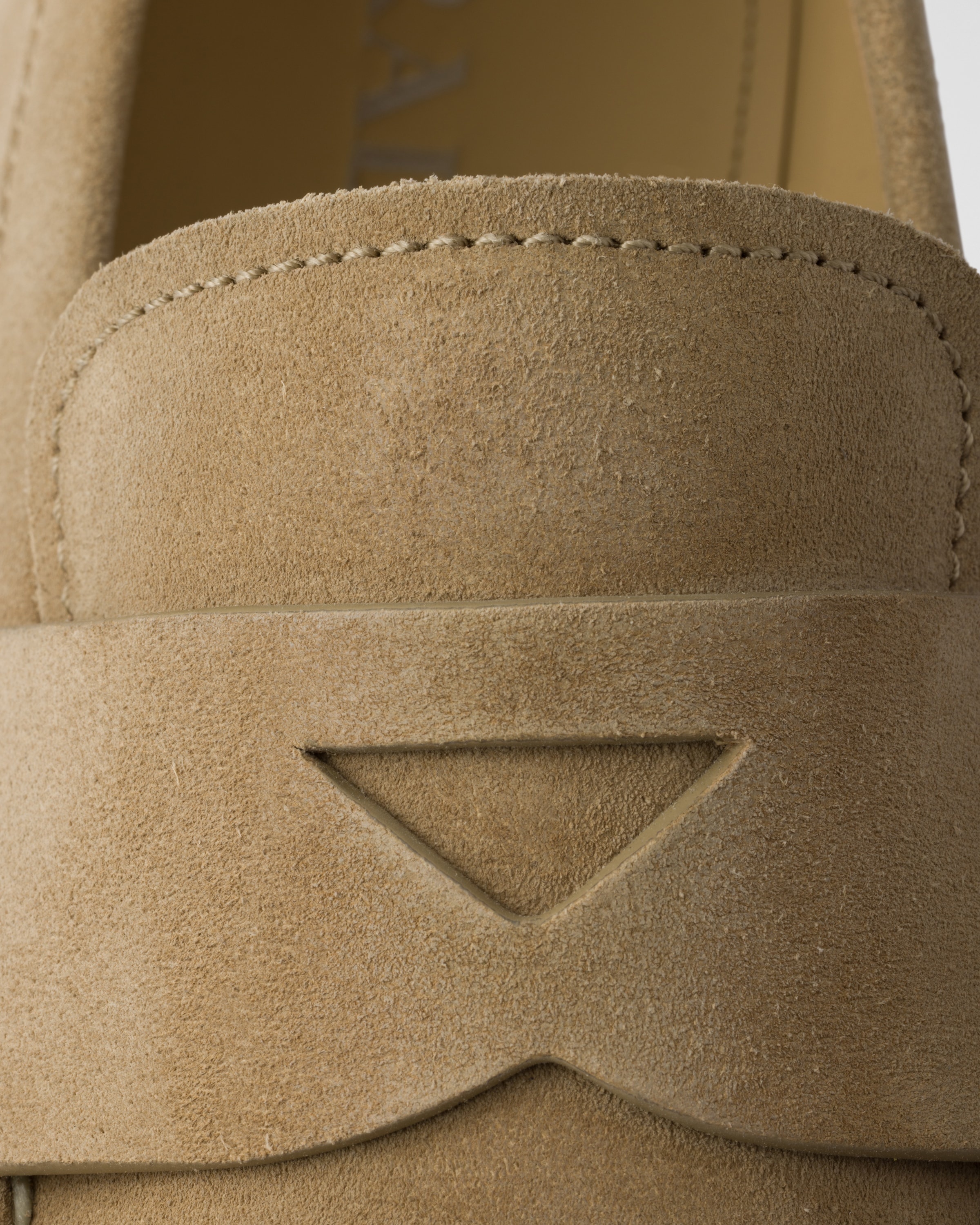 Bleached suede loafers - 6