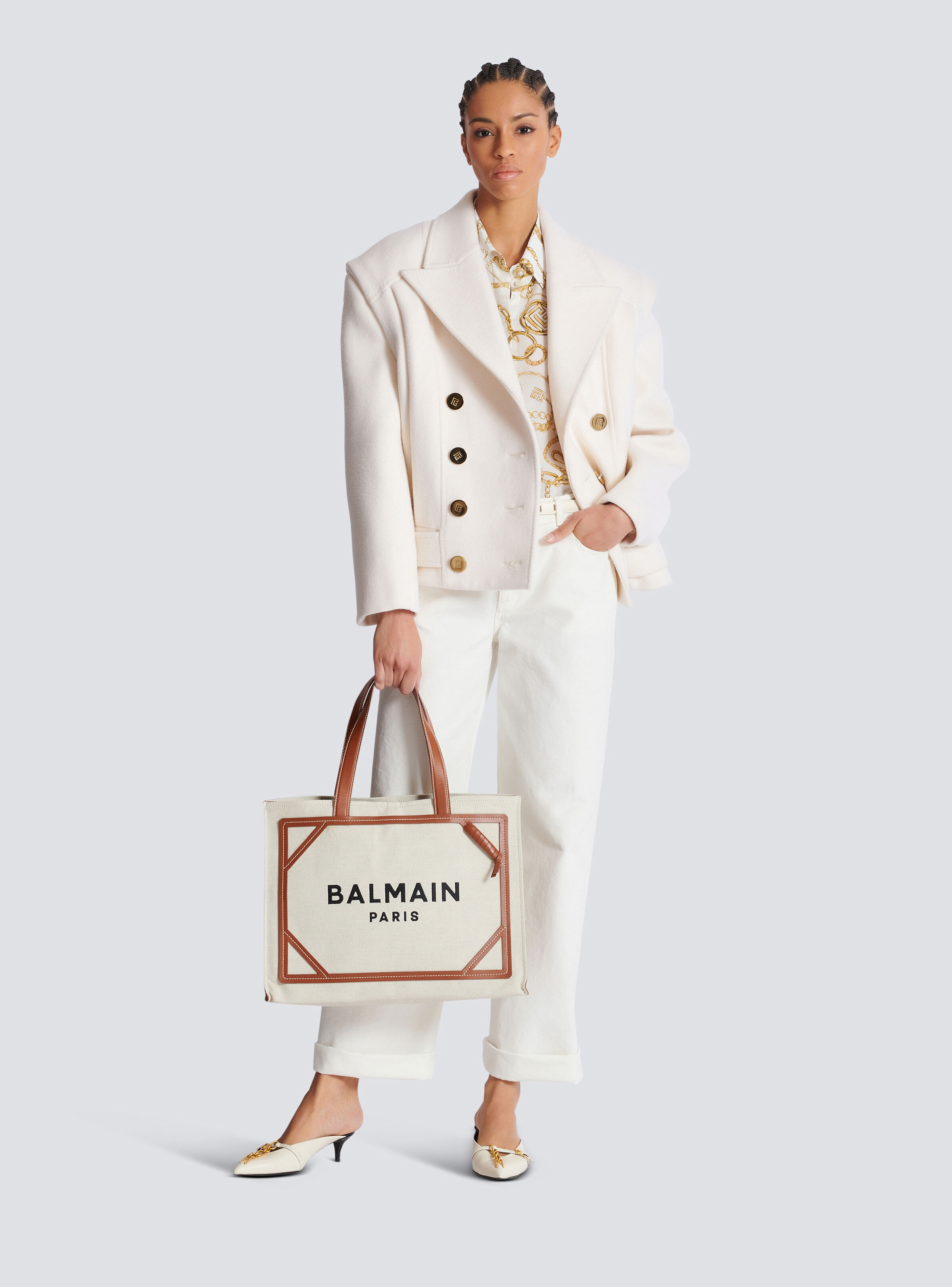 B-Army 42 canvas tote bag with leather details - 2