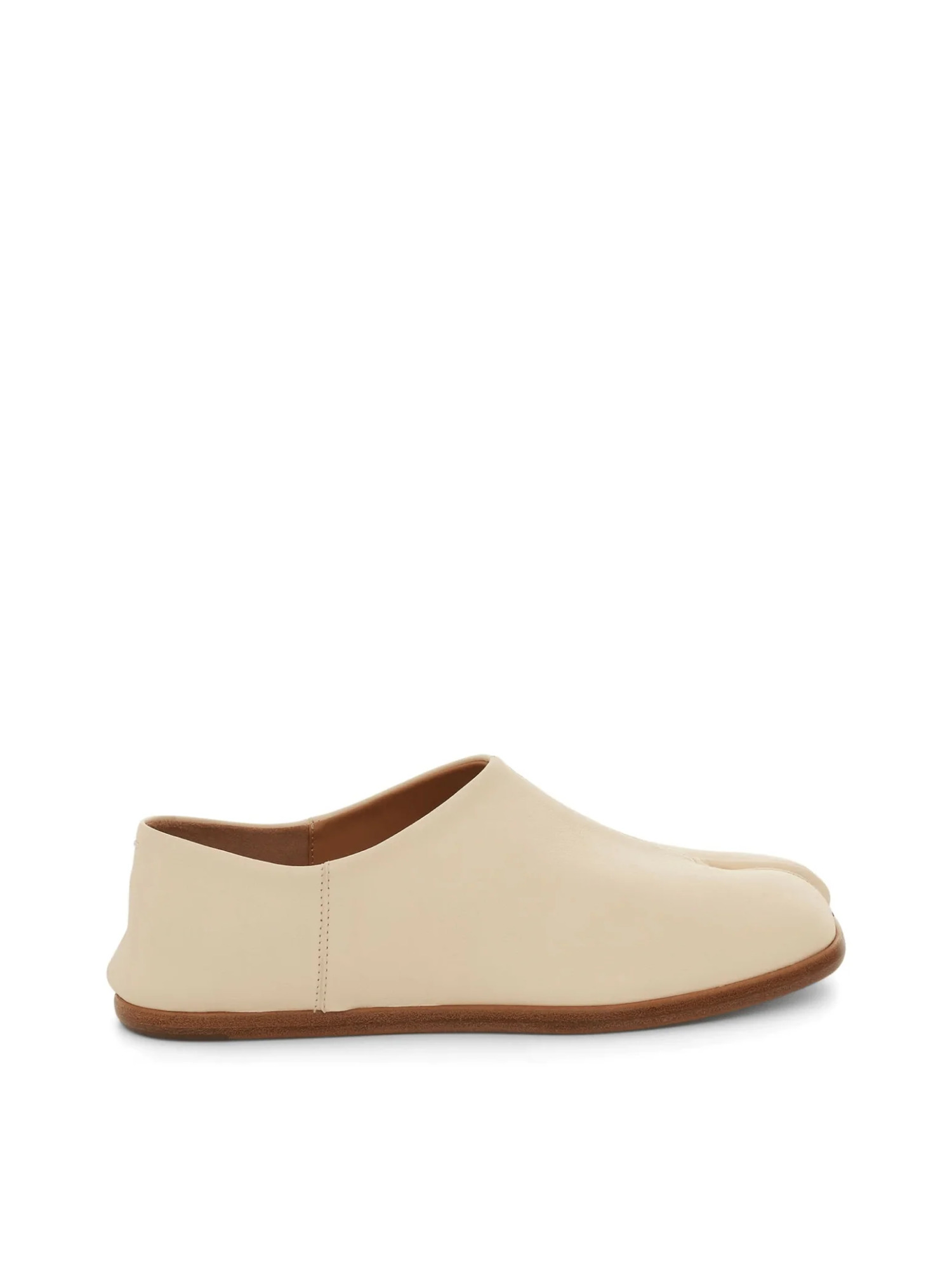 Tabi Toe Slip-On Loafers in White - 1