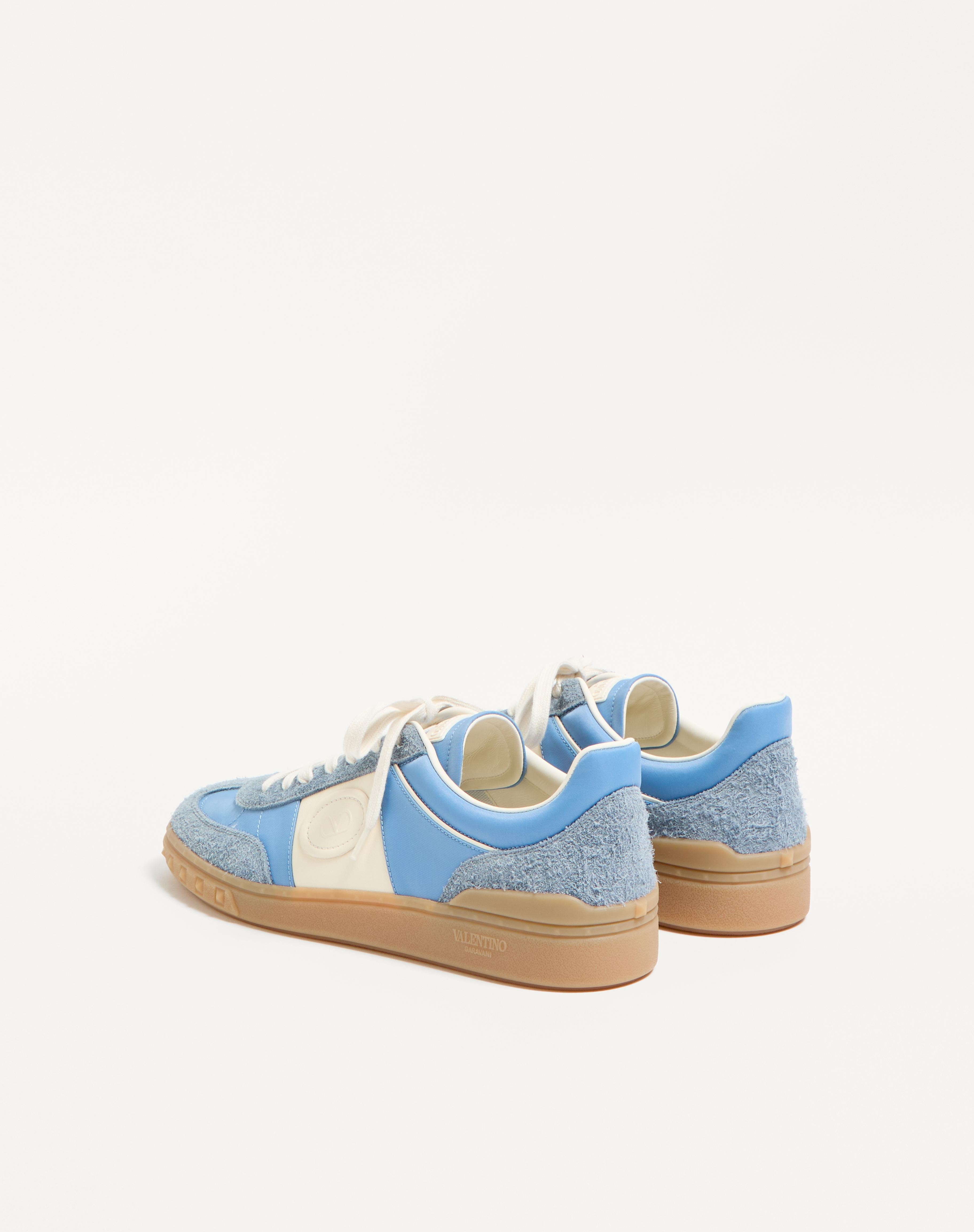 UPVILLAGE LOW TOP SNEAKER IN CRUST LEATHER AND NYLON - 3