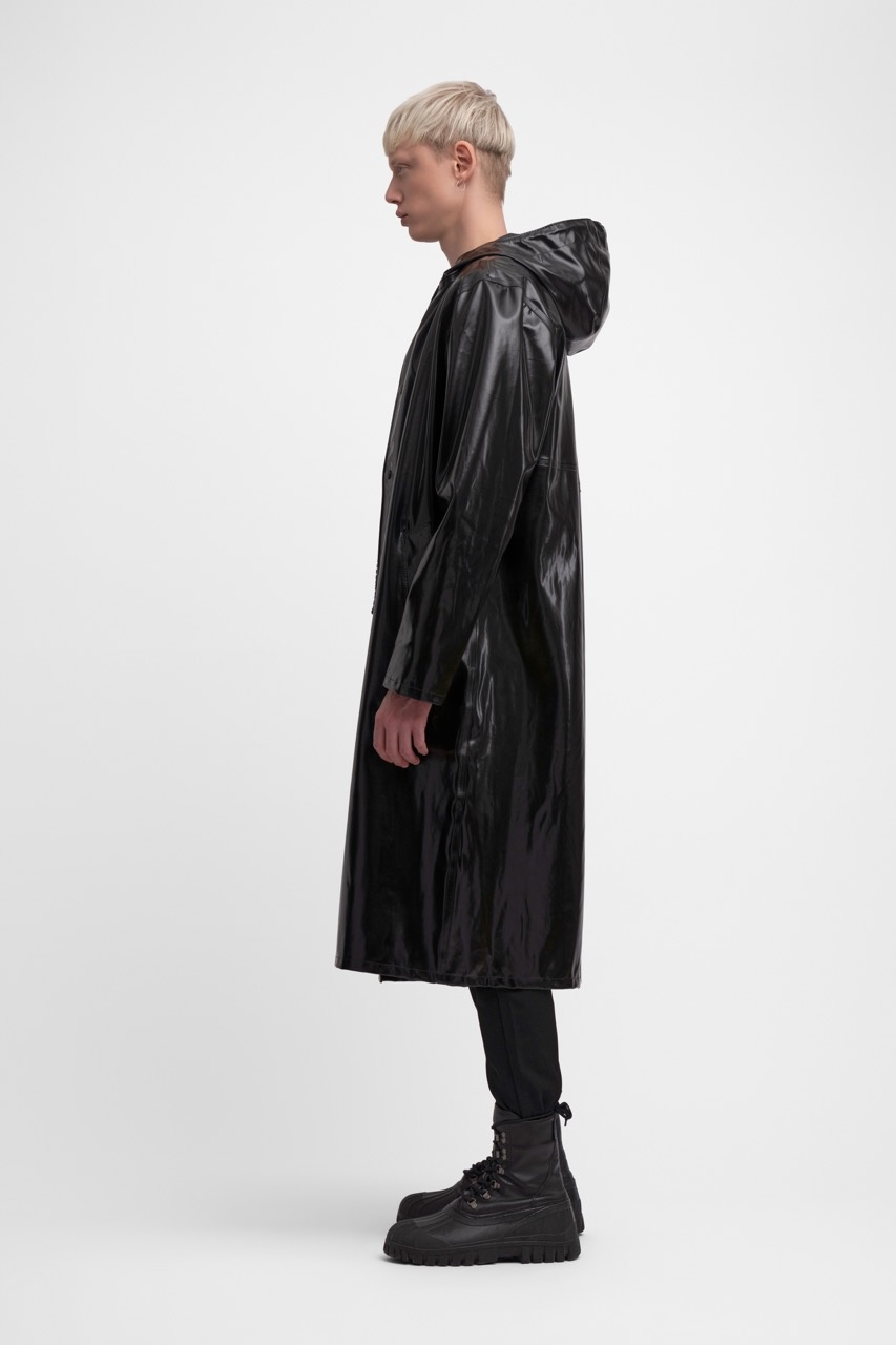 Stockholm Long Opal Raincoat Black - 3
