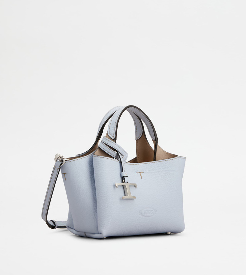 Tod's BAG IN LEATHER MICRO - SKY BLUE, BEIGE outlook