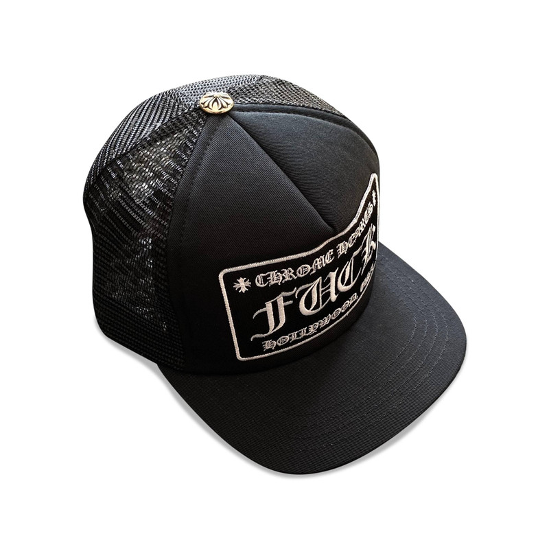 Chrome Hearts FUCK Hollywood Trucker Hat 'Black' 1