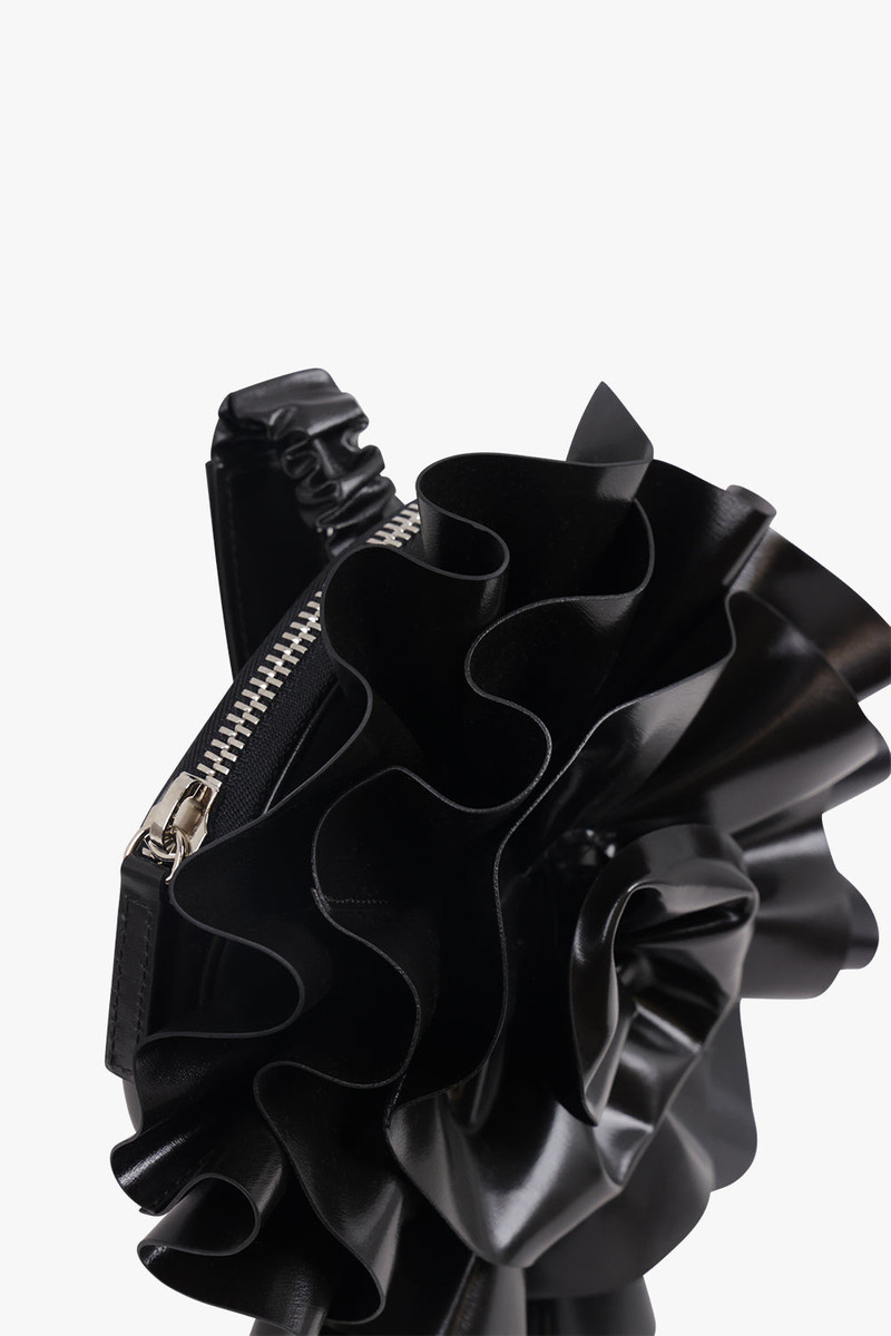 FLOWER CORSAGE CLUTCH BAG | BLACK 4