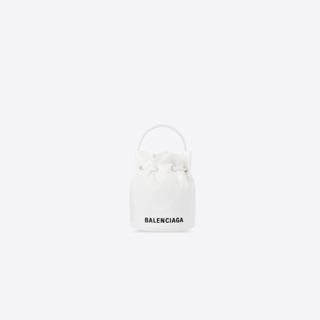 Women's Wheel Xs Drawstring Bucket Bag in White - 1