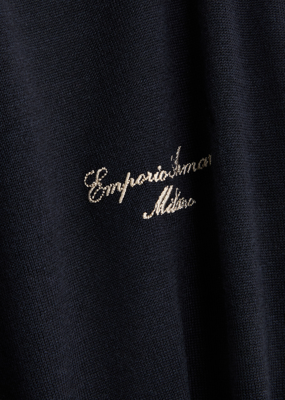 Emporio Armani Logo-embroidered Wool Jumper - 5