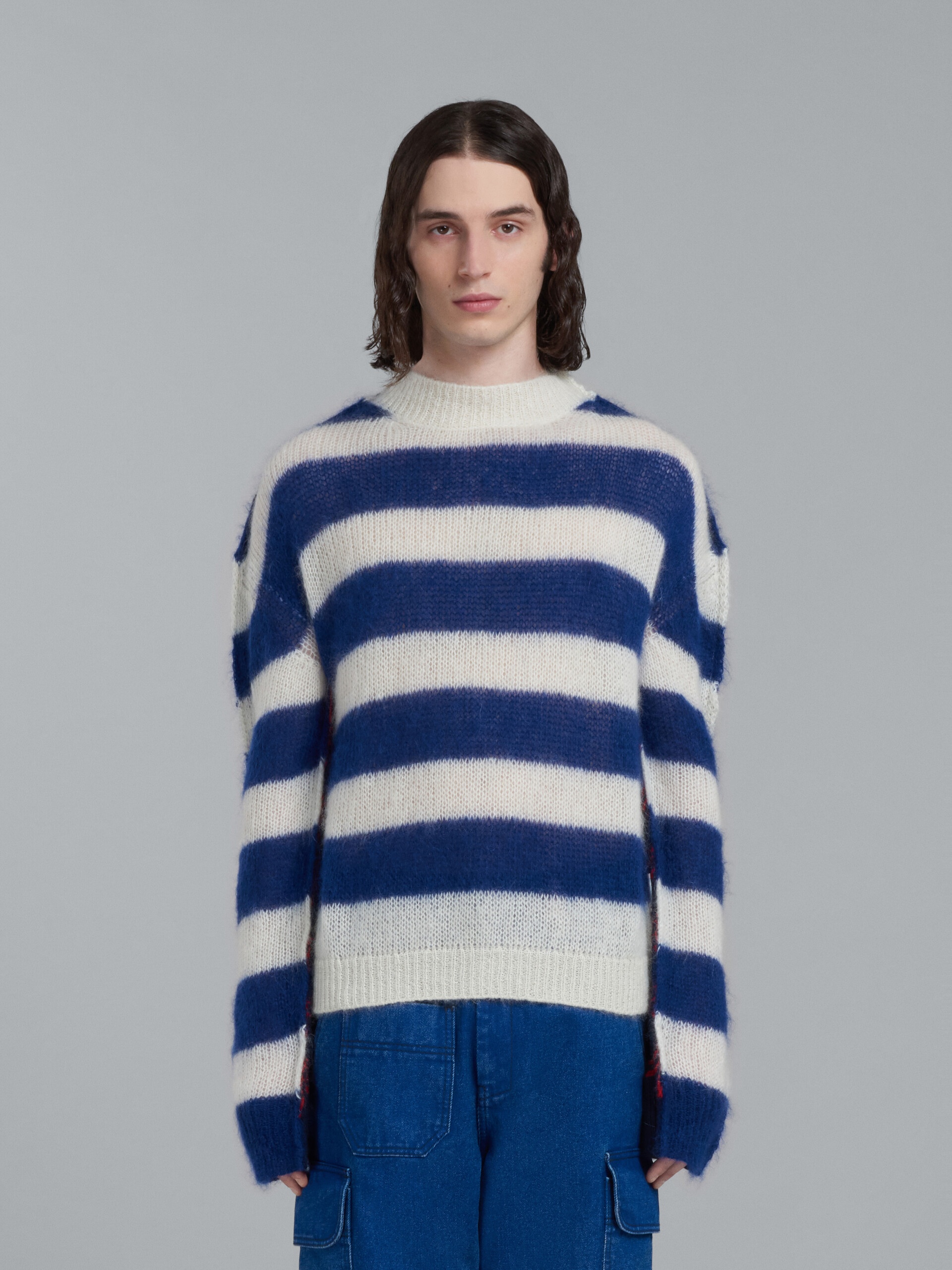 MOHAIR AND WOOL SWEATER WITH MULTICOLOUR STRIPES - 2