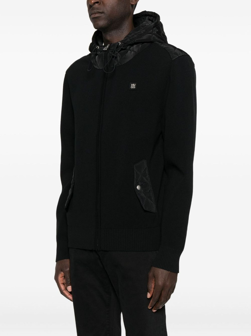 quilted-pockets hooded jacket 3