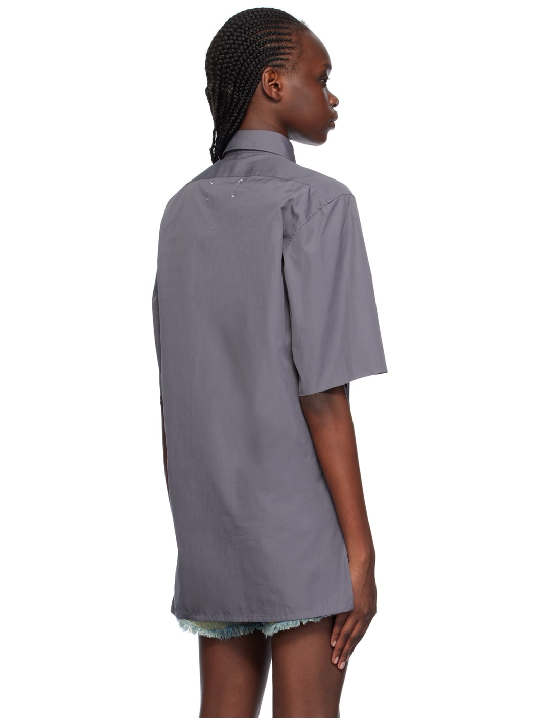 Gray Raw Edge Shirt - 3