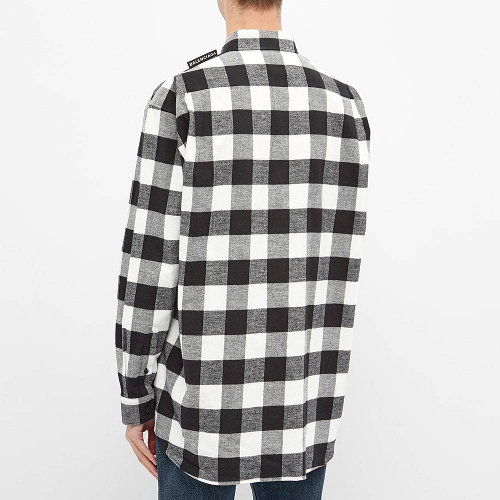 Balenciaga Tab Logo Checked Shirt - 5