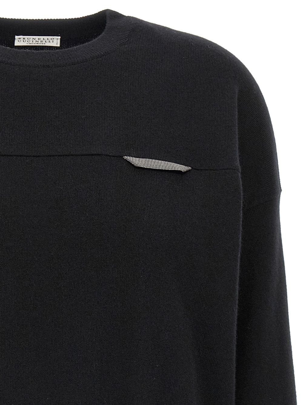 Monile detail cashmere sweater - 3
