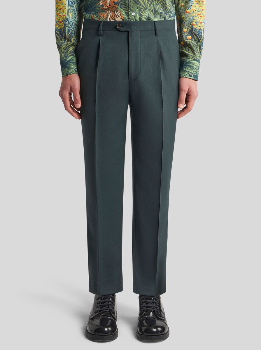 WOOL TROUSERS WITH PLEATS - 2