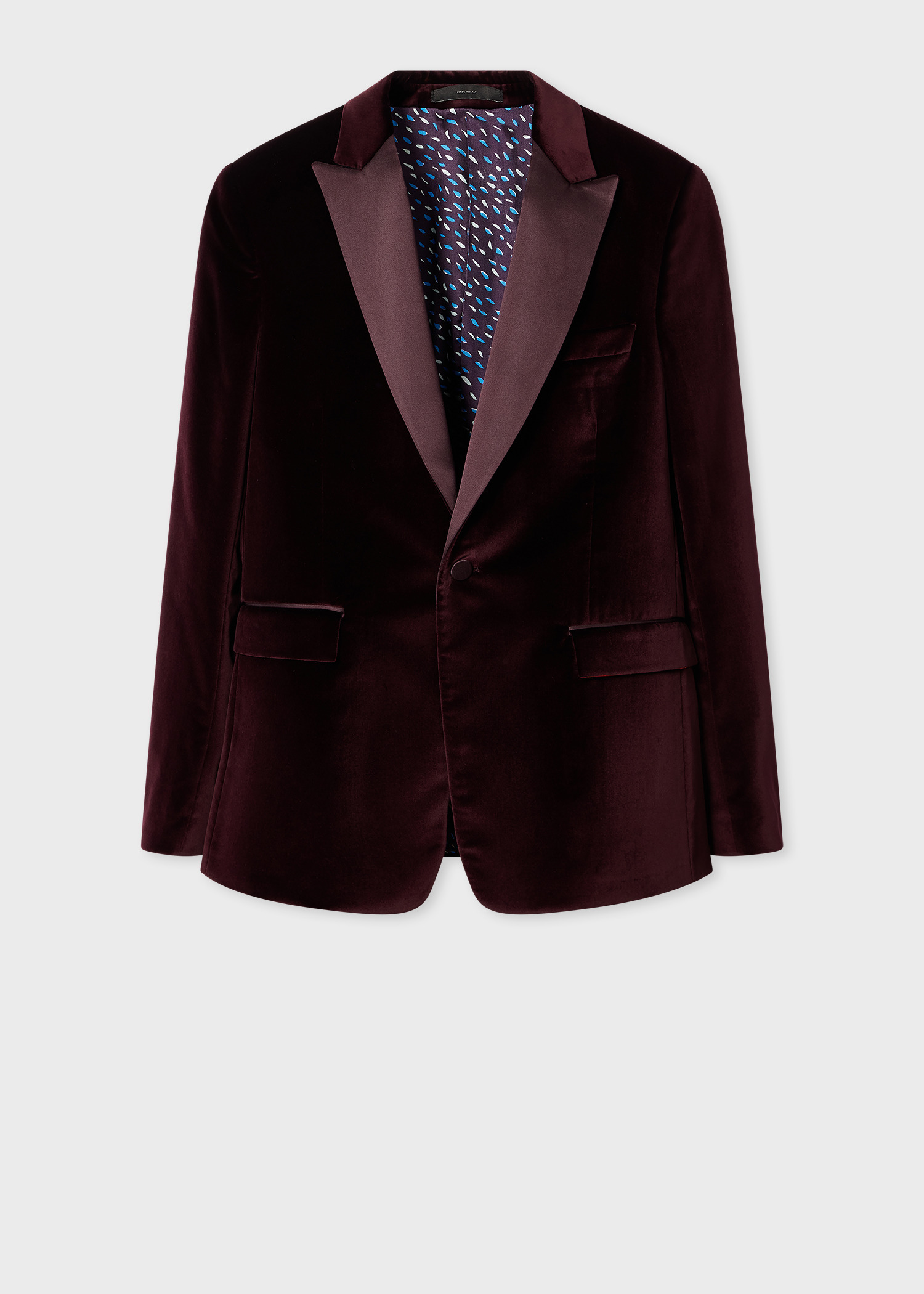 The Soho - Tailored-Fit Burgundy Velvet Evening Blazer - 1