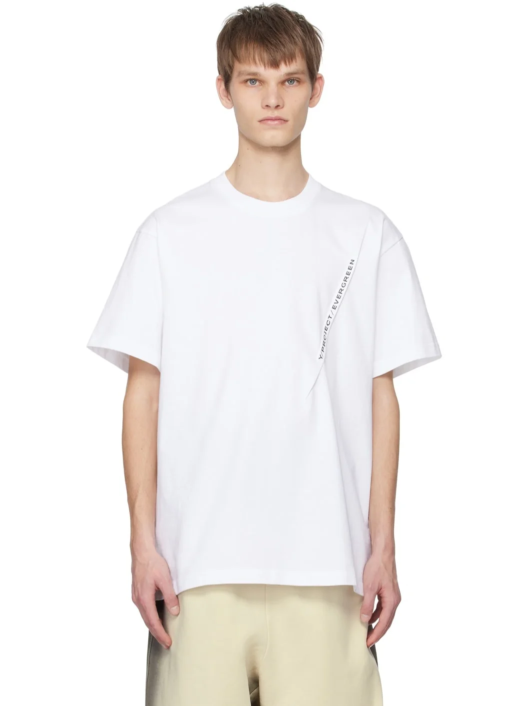 White Pinched T-Shirt - 1