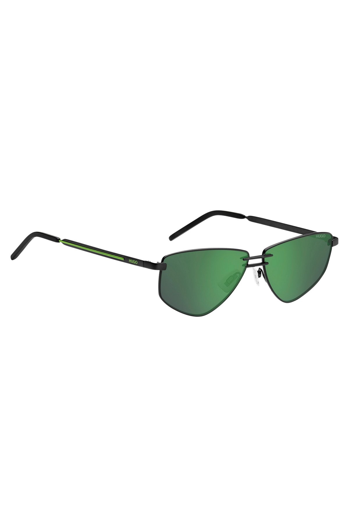 DOUBLE-BRIDGE SUNGLASSES WITH GREEN LENSES - 4