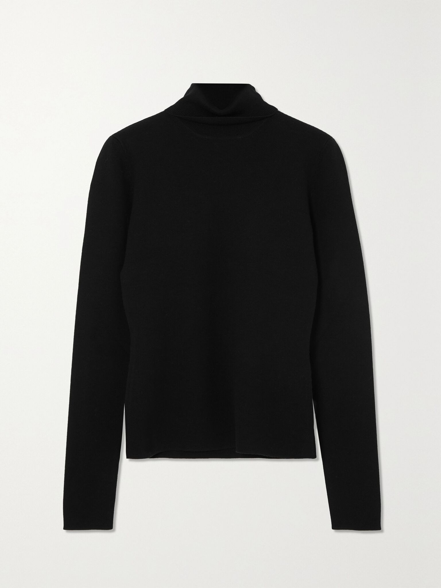May wool, cashmere and silk-blend turtleneck sweater Black - 1