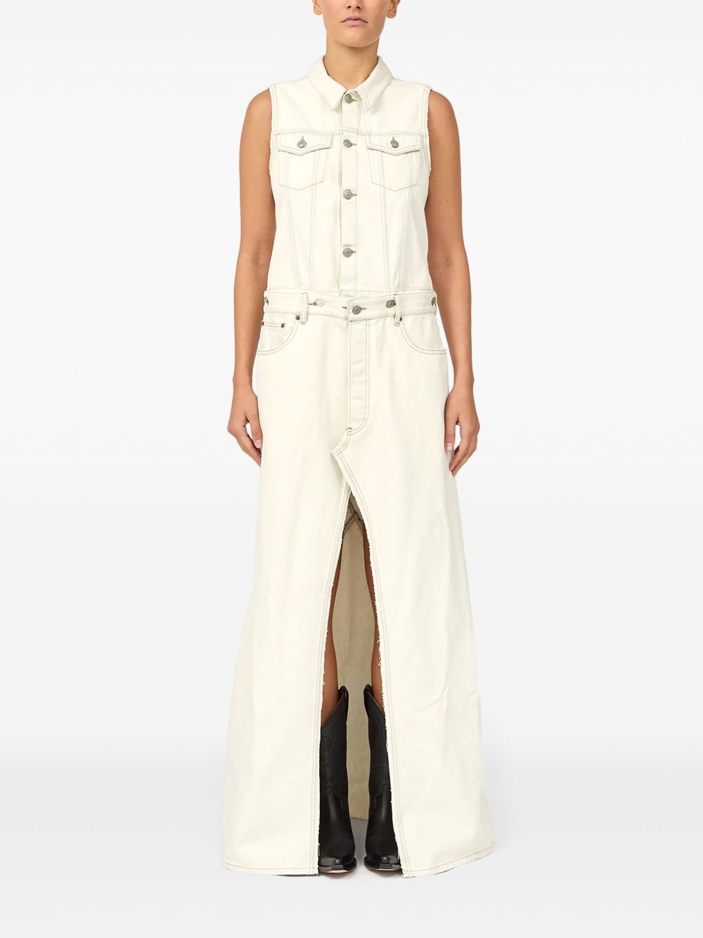 denim maxi dress - 2