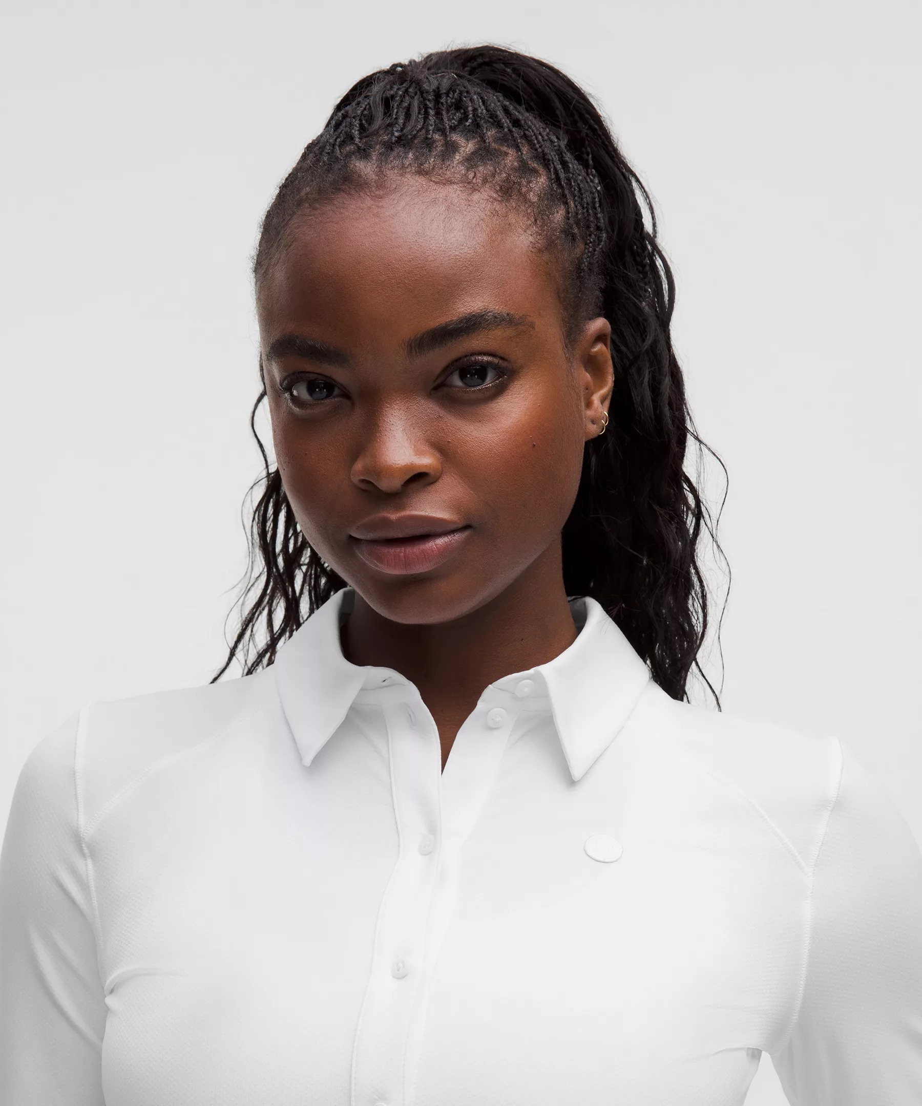 Quick-Dry Long-Sleeve Polo Shirt *Straight Hem - 4