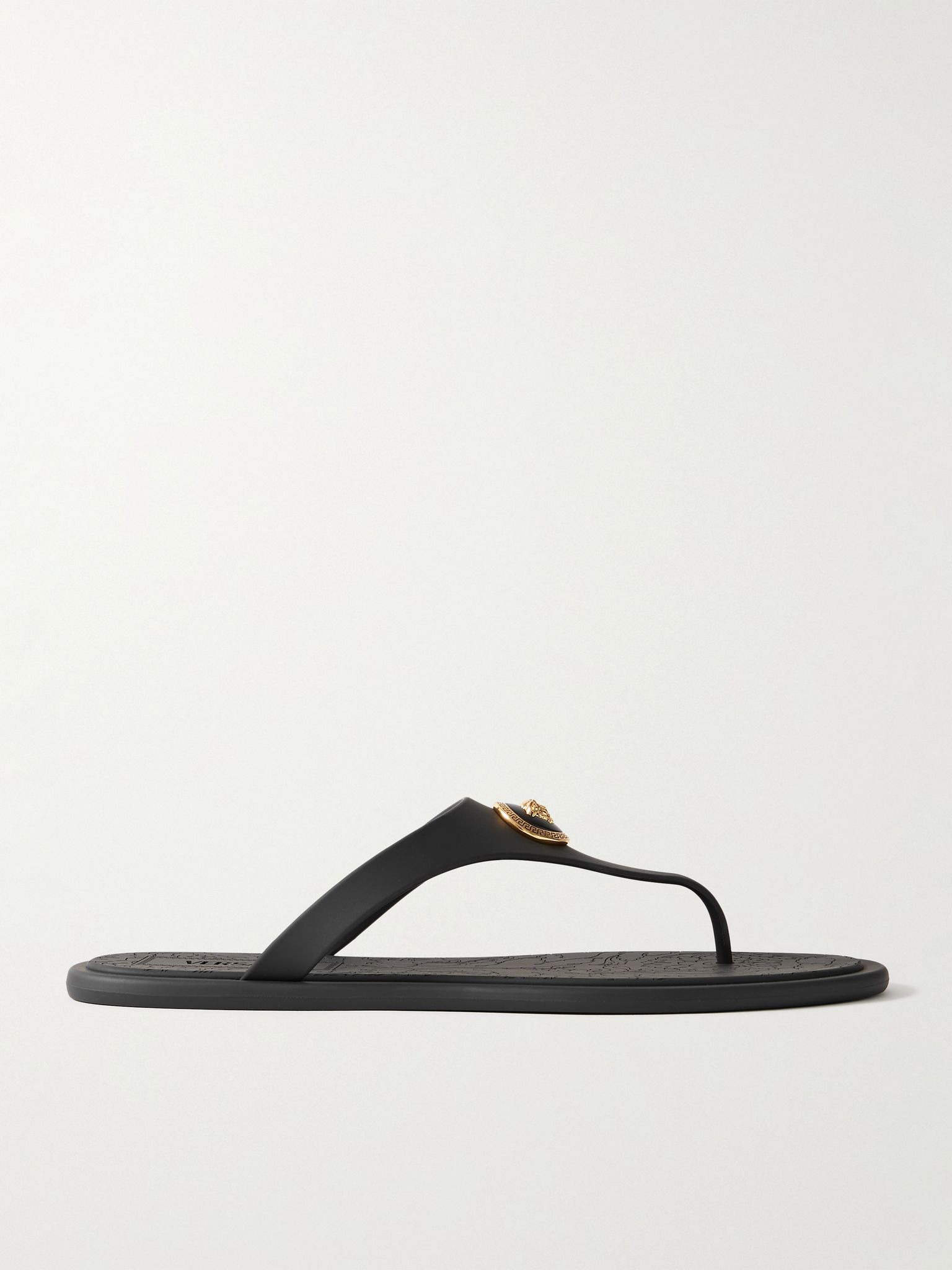 Alia embellished rubber flip flops Black - 1