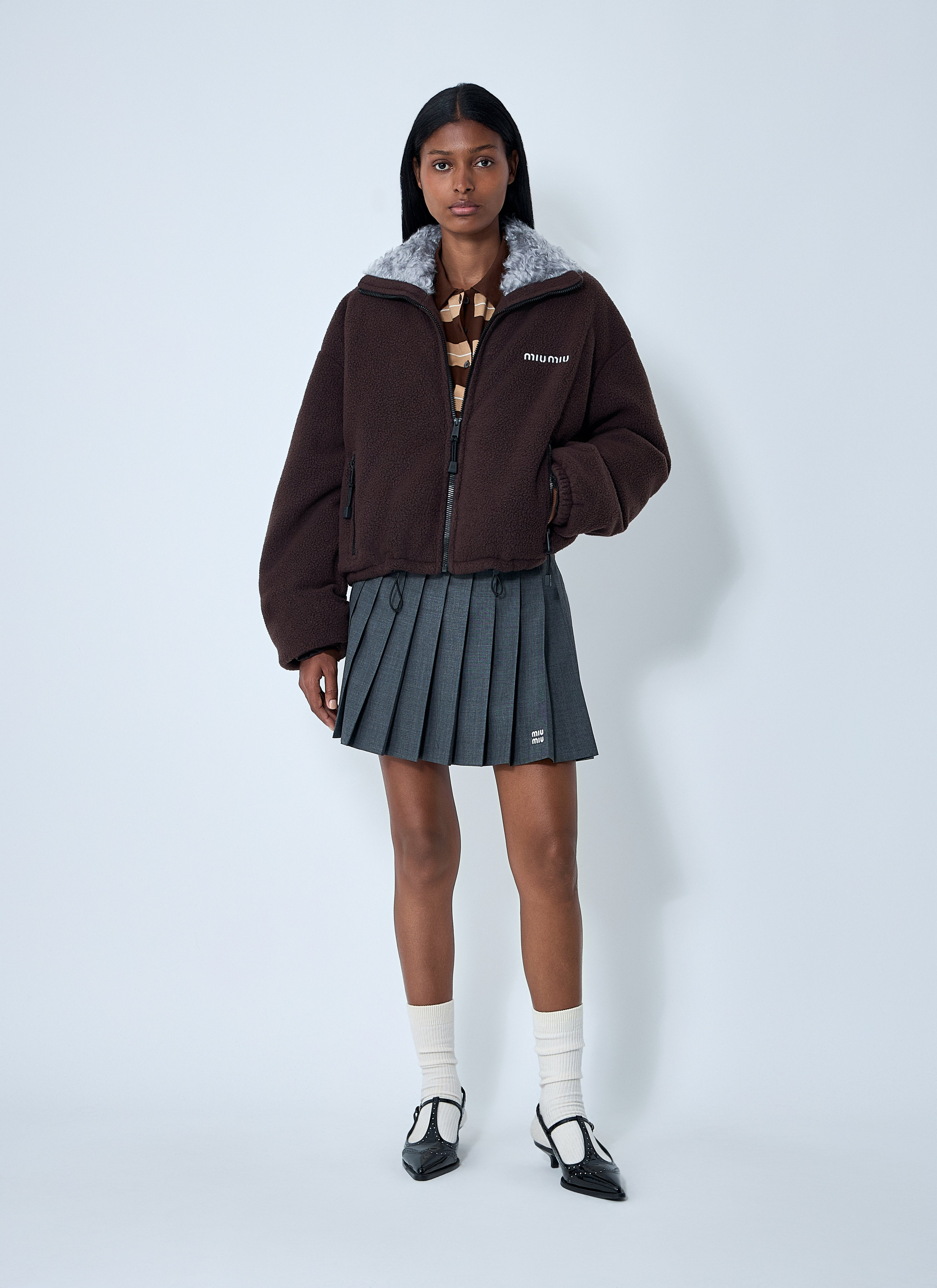 Miu Miu Women Zip-Up Fleece Jacket - 2